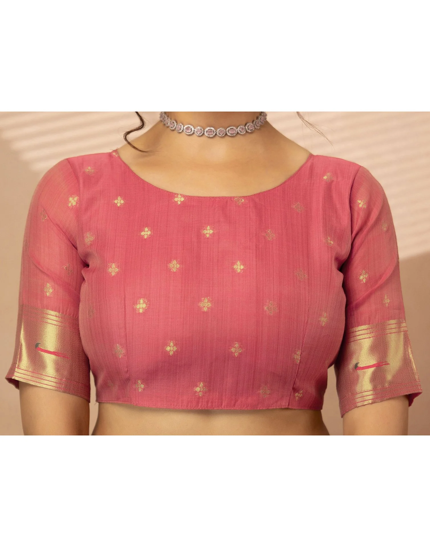 Green Chanderi Cotton Woven Paithani Saree - Image 13