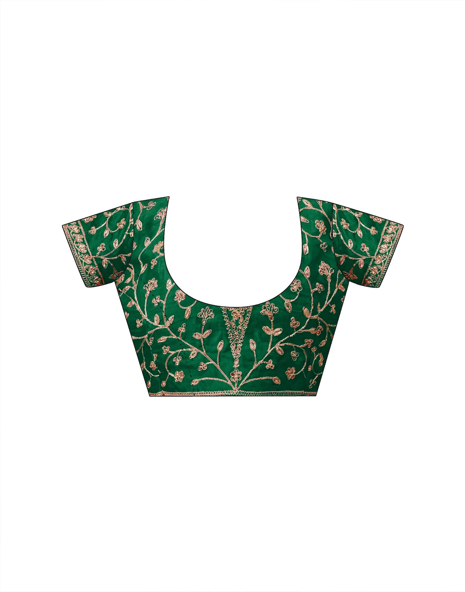 Green Georgette Laheriya Printed Saree - Image 7