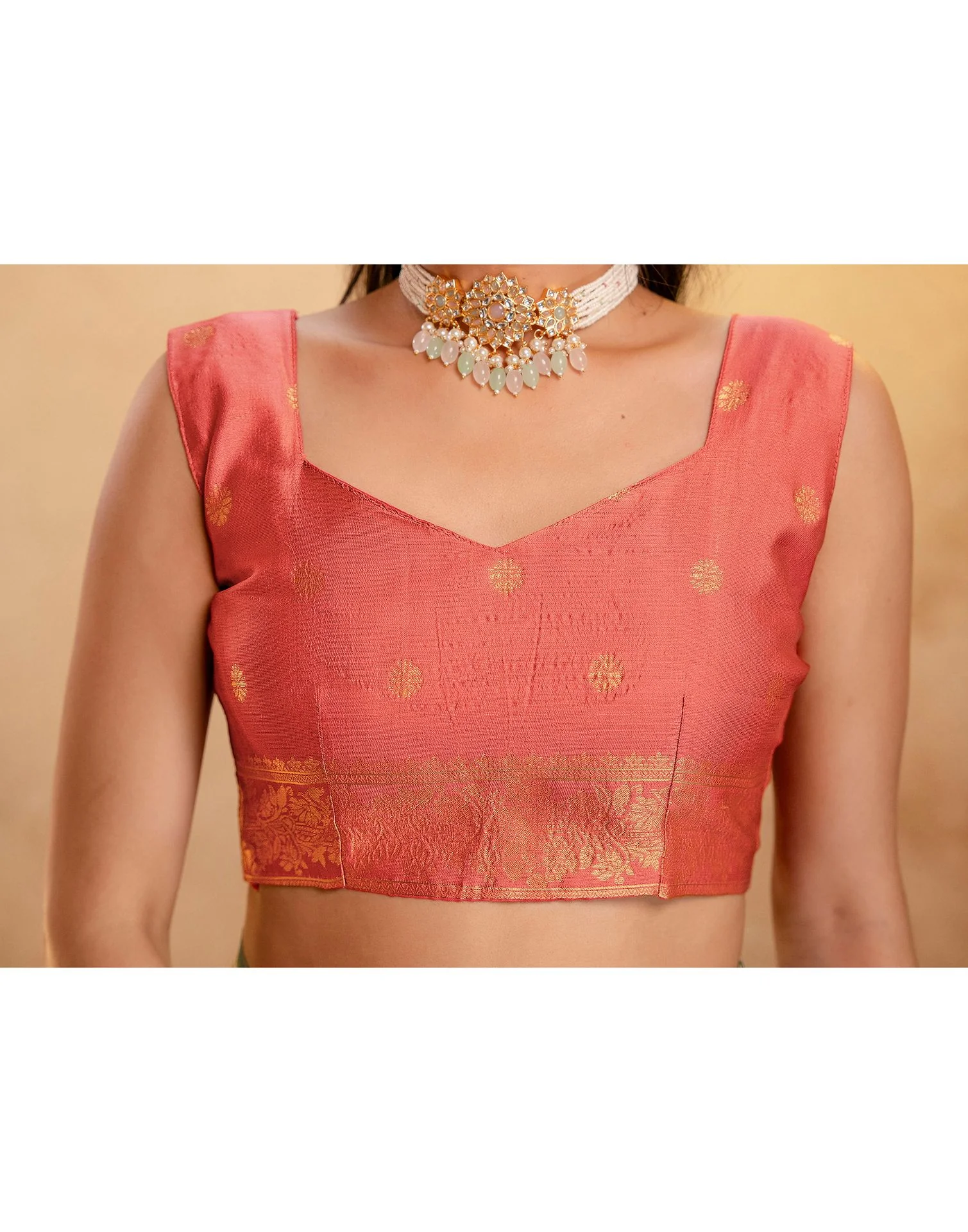 Green Silk Woven Banarasi Saree - Image 12