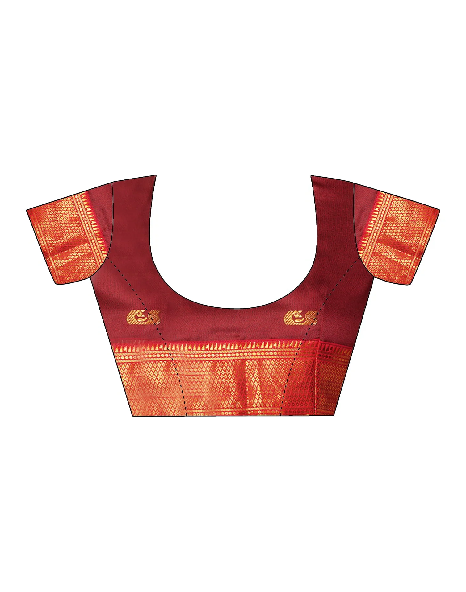 Dark Green Silk Woven Kanjivaram Saree - Image 8