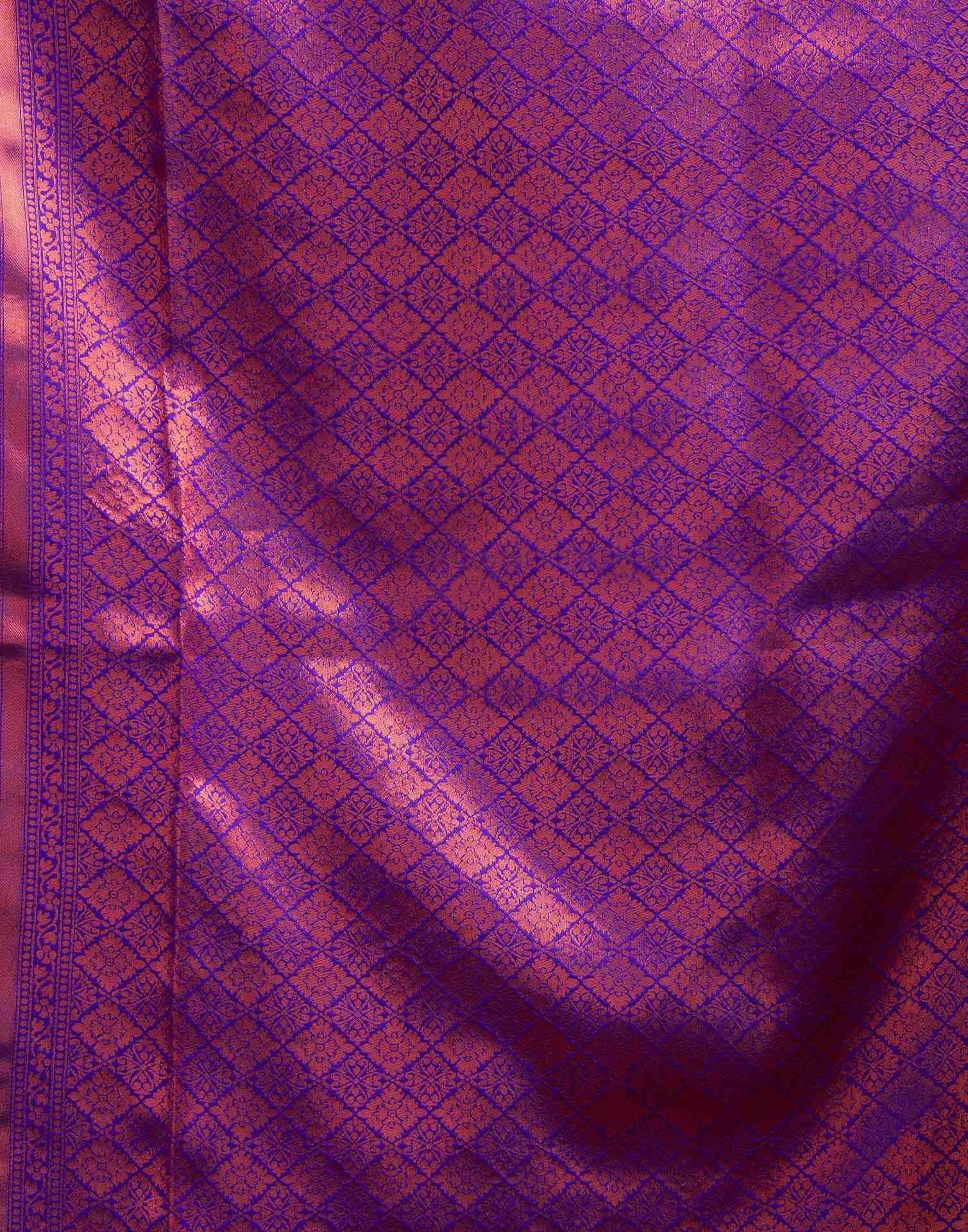 Green Silk Woven Banarasi Saree - Image 7