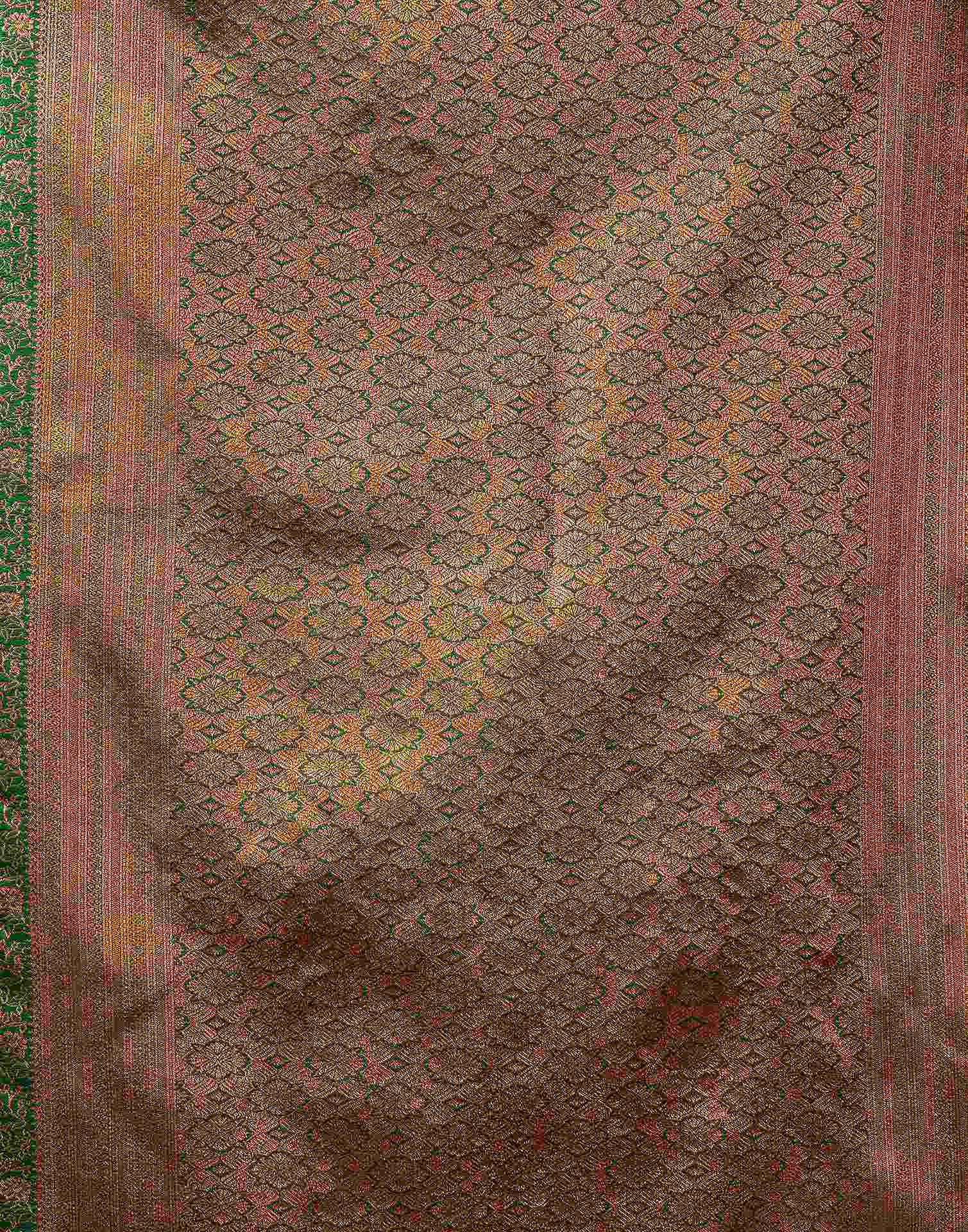 Green Silk Woven Saree - Image 7
