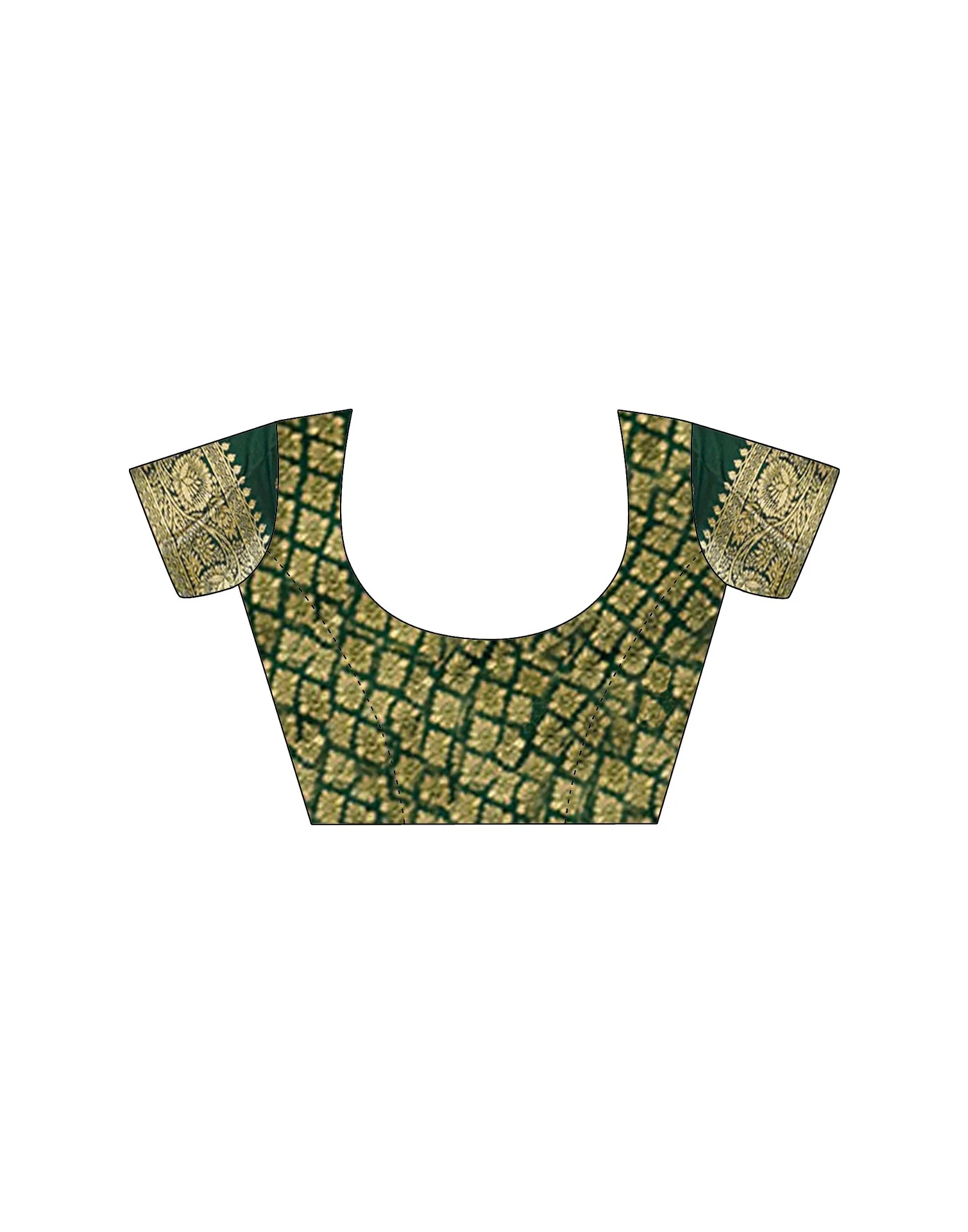 Green Silk Woven Saree - Image 12