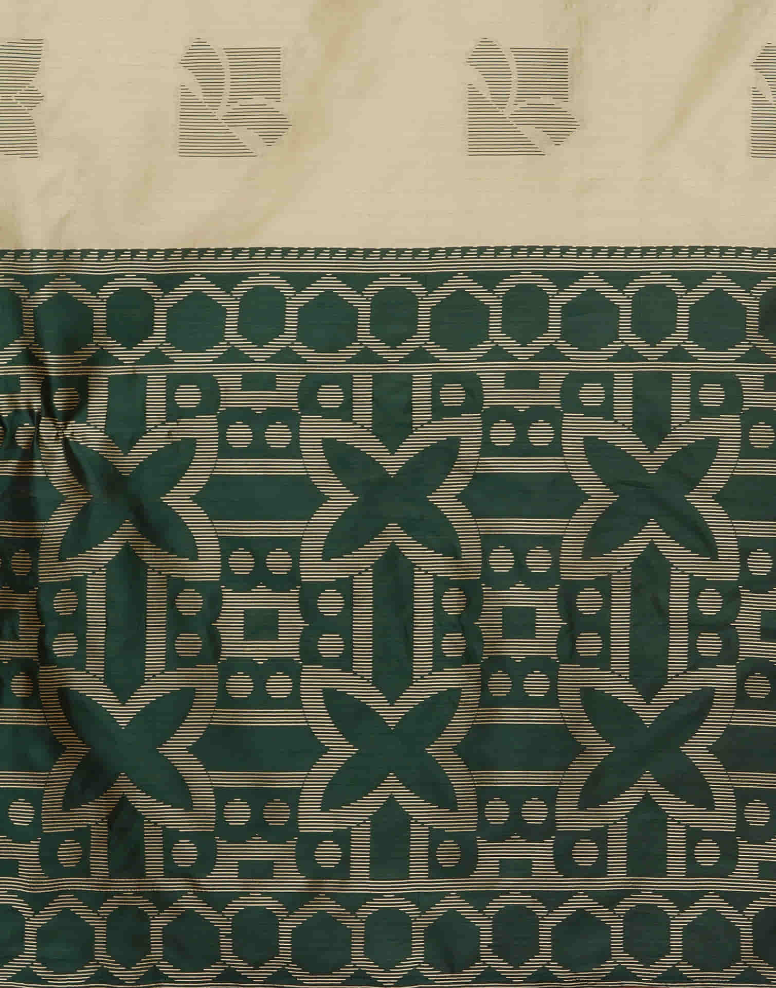 Khakhi Silk Woven Banarasi Saree - Image 7