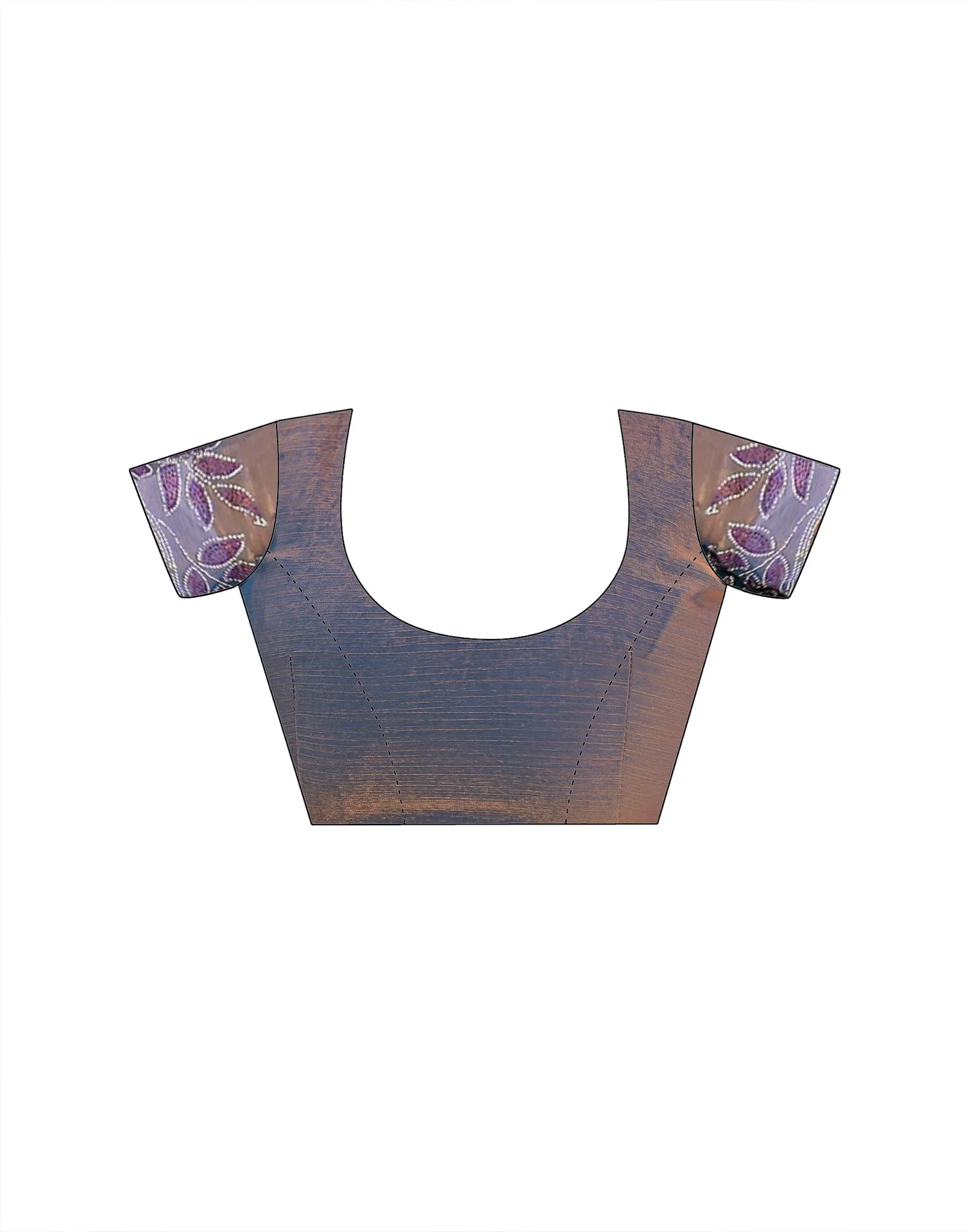 Lavender Shimmer Chiffon Stone Work Swarovski saree - Image 11