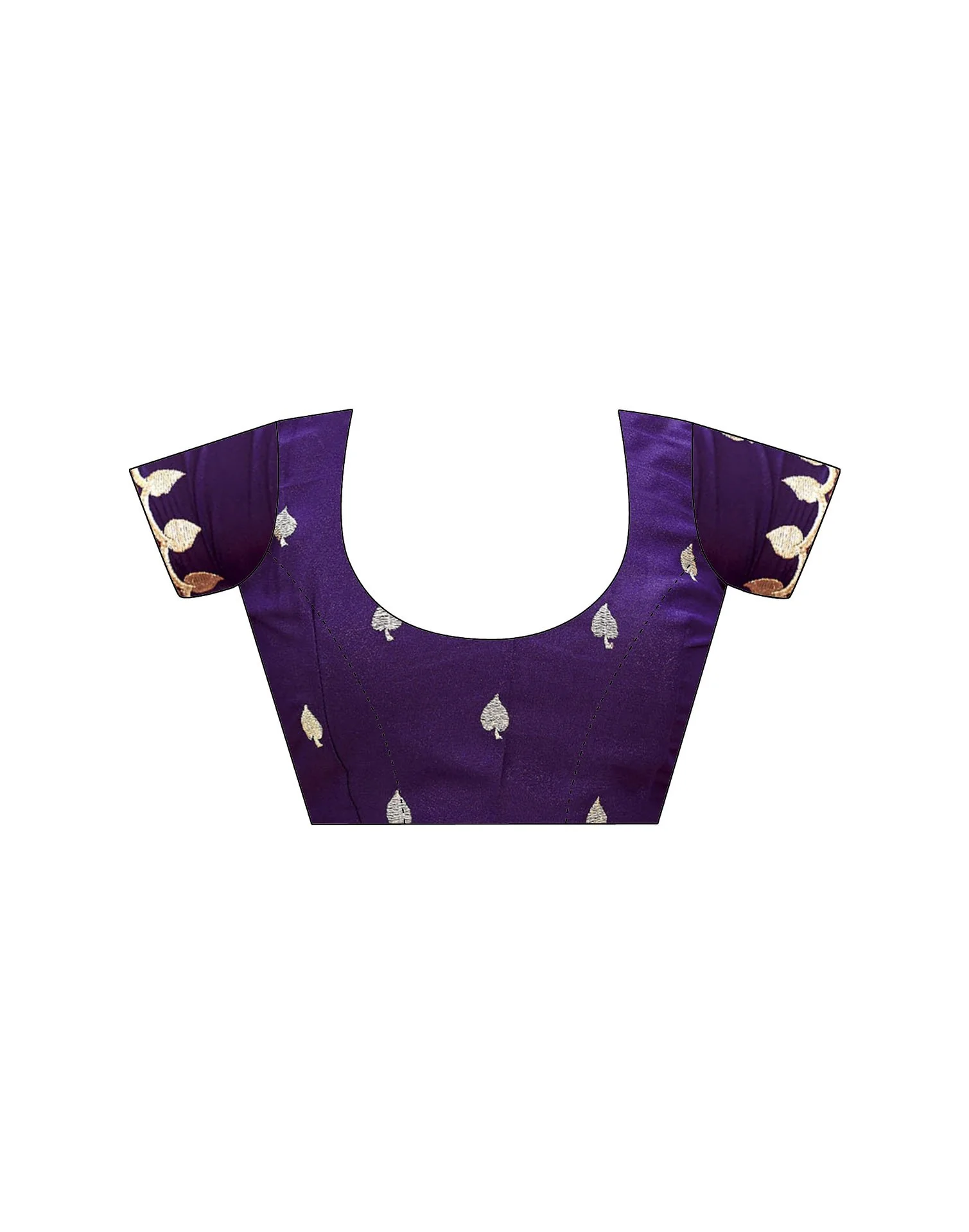 Lavender Shimmer Embroidery Saree - Image 9