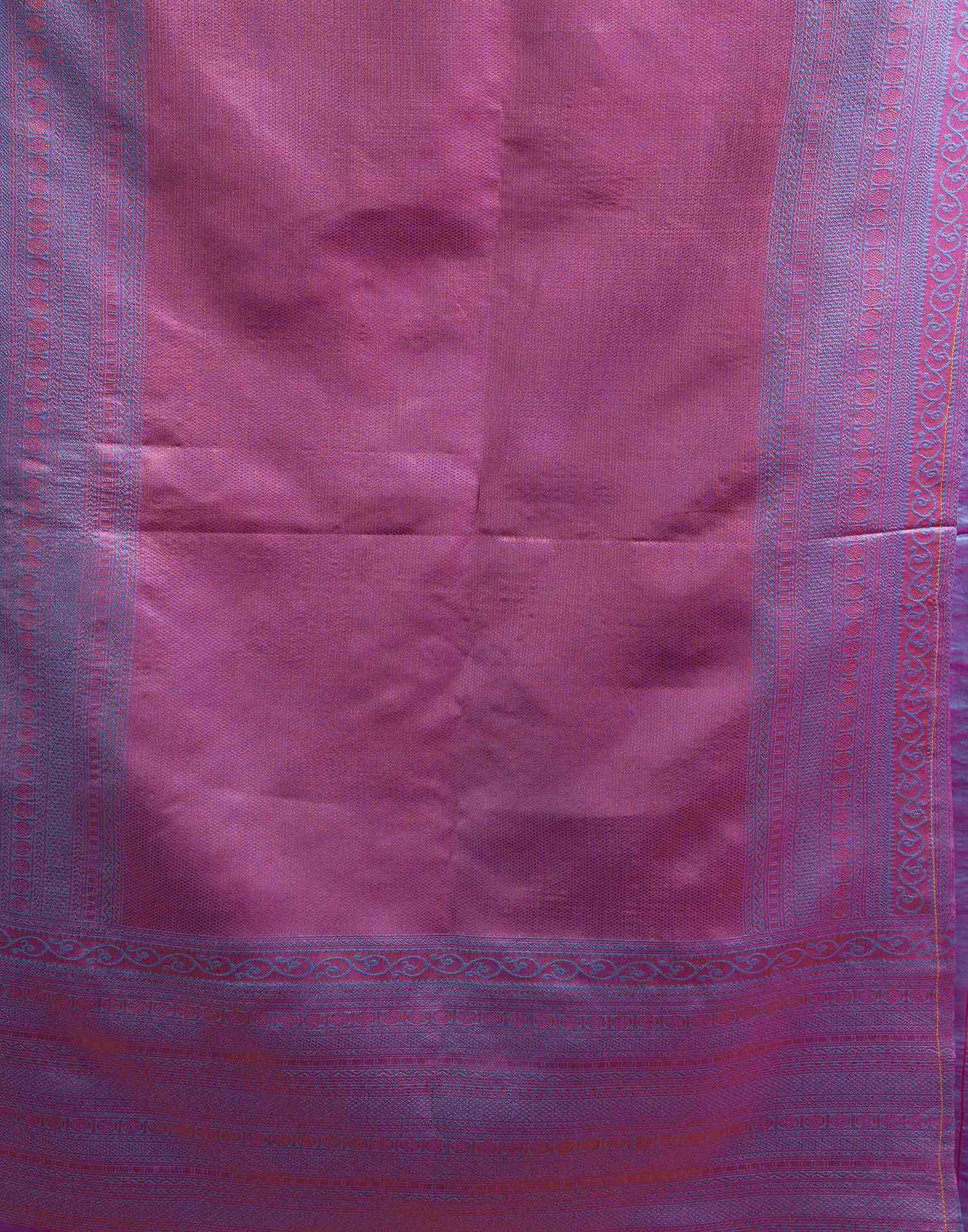 Lavender Silk Woven Kanjivaram Saree - Image 7