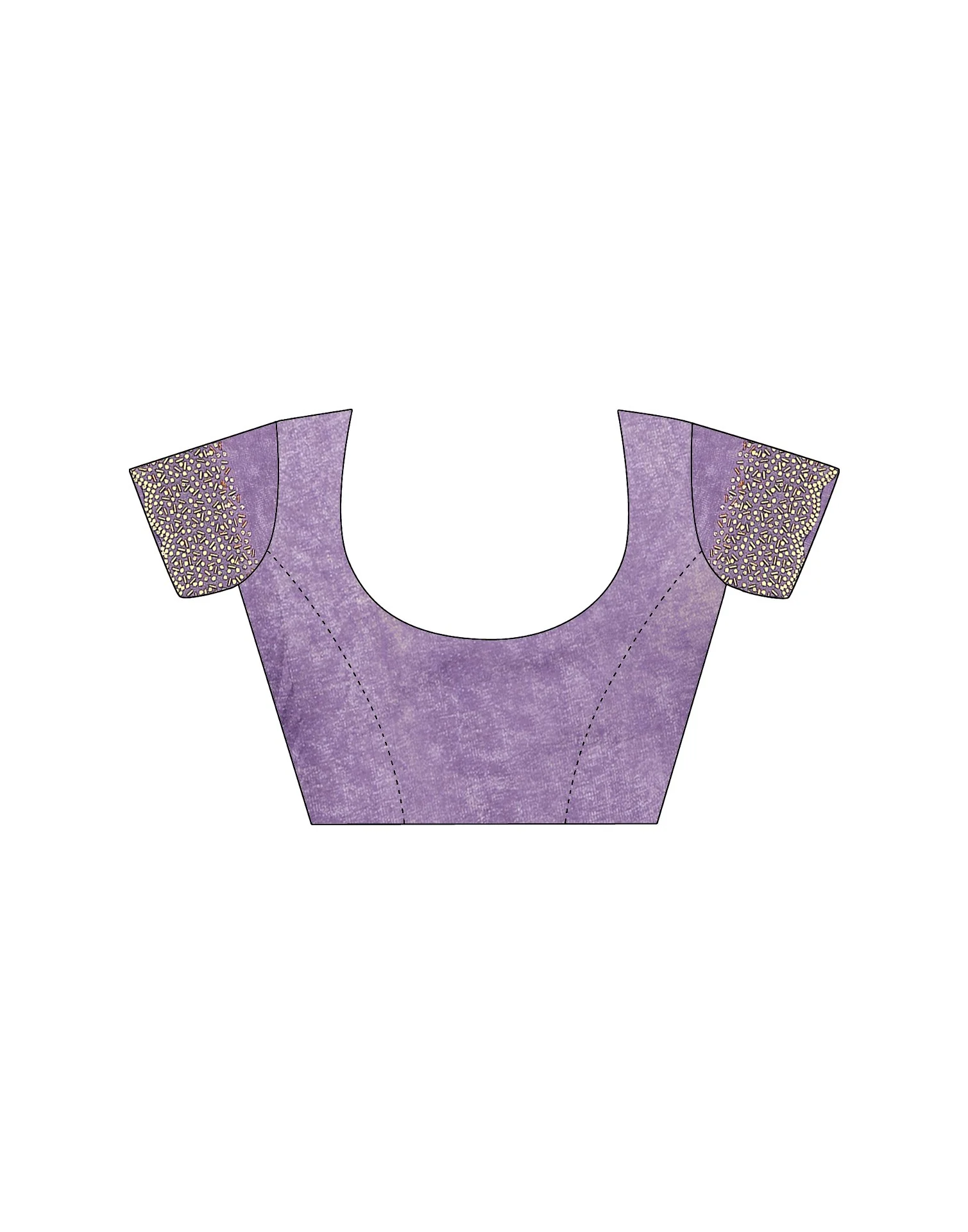 Lavender Tissue Silk Stone Work Swarovski Saree - Image 7