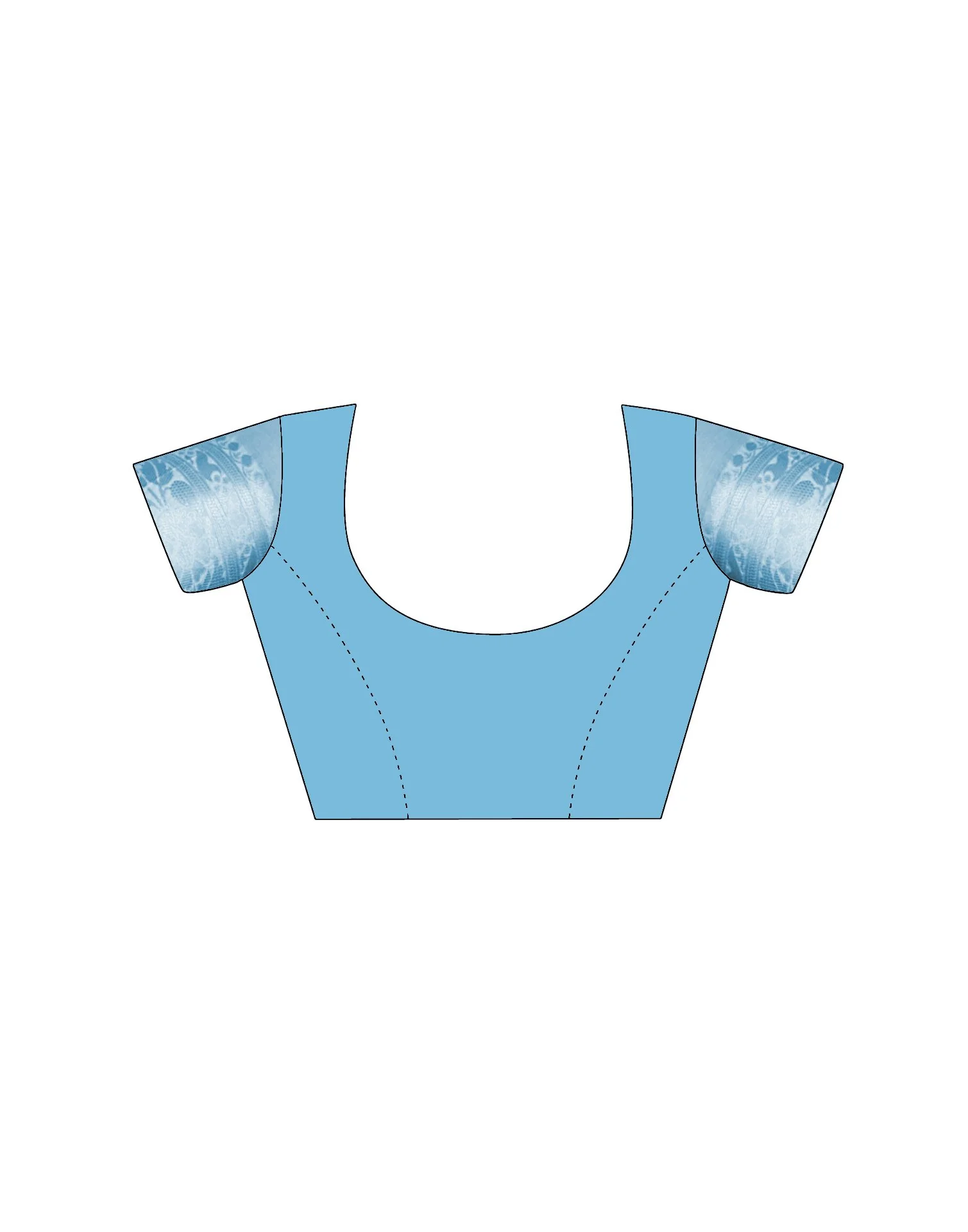 Light Blue Chanderi Woven Saree - Image 10