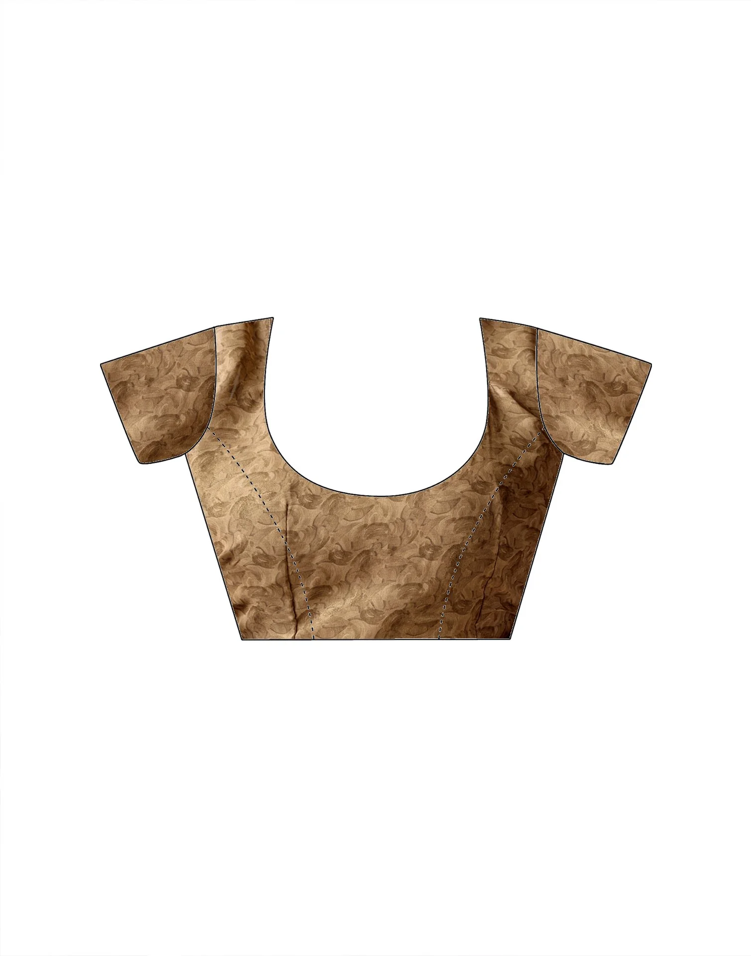 Light Brown Georgette Printed Saree - Image 10