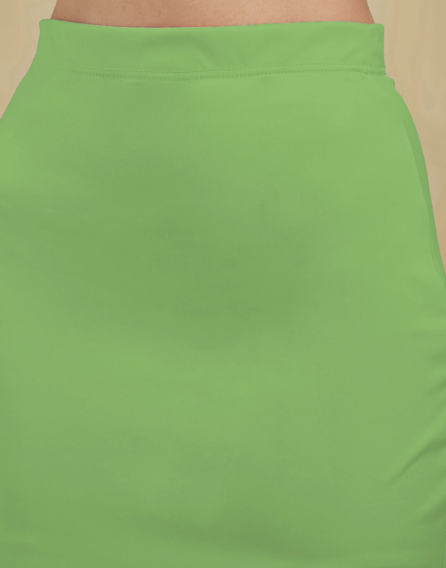 Light Green Lycra Plain Elastic Waist Shapewear - Image 7