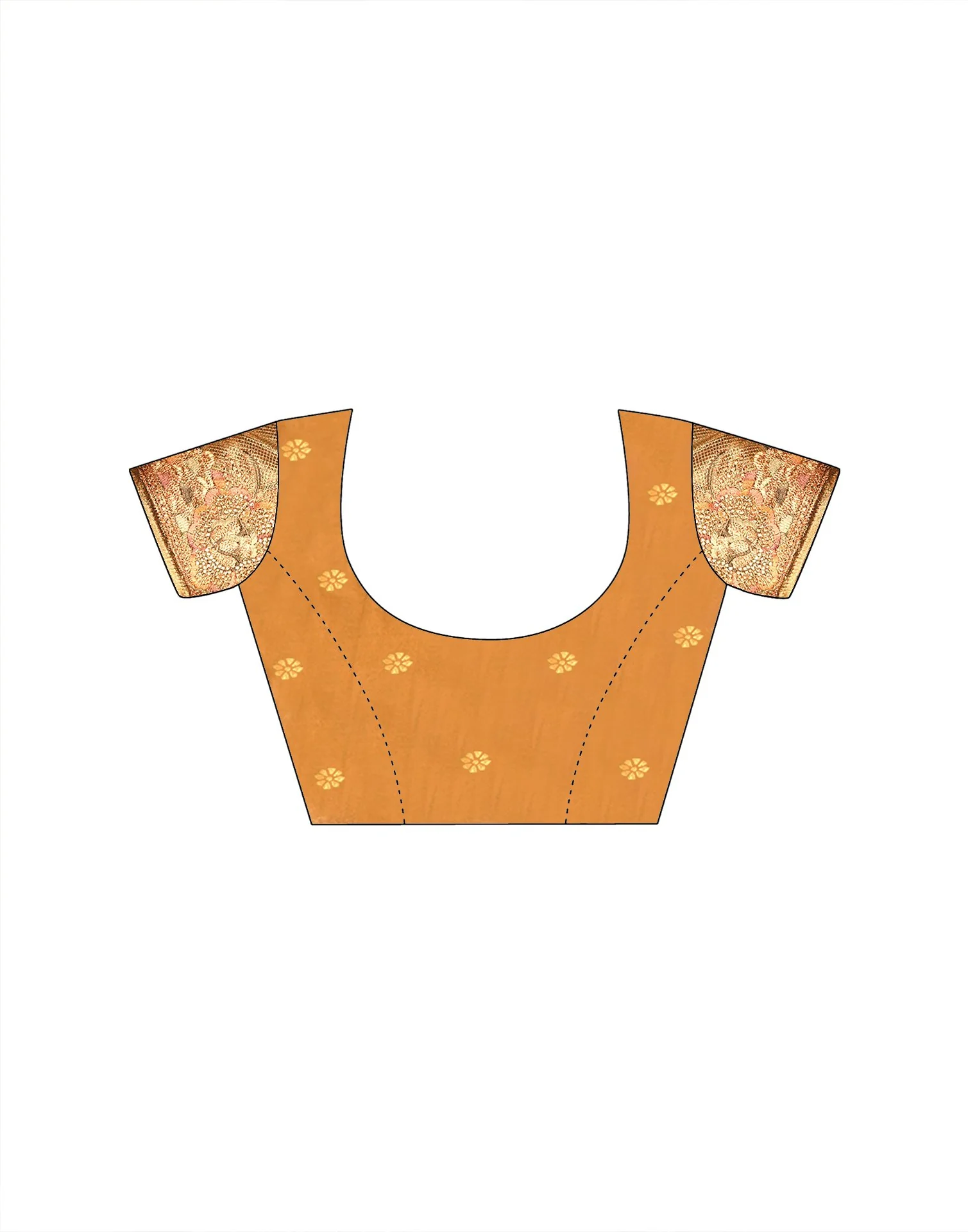 Light Mustard Silk Woven Embroidery Stone Work Banarasi Saree - Image 14