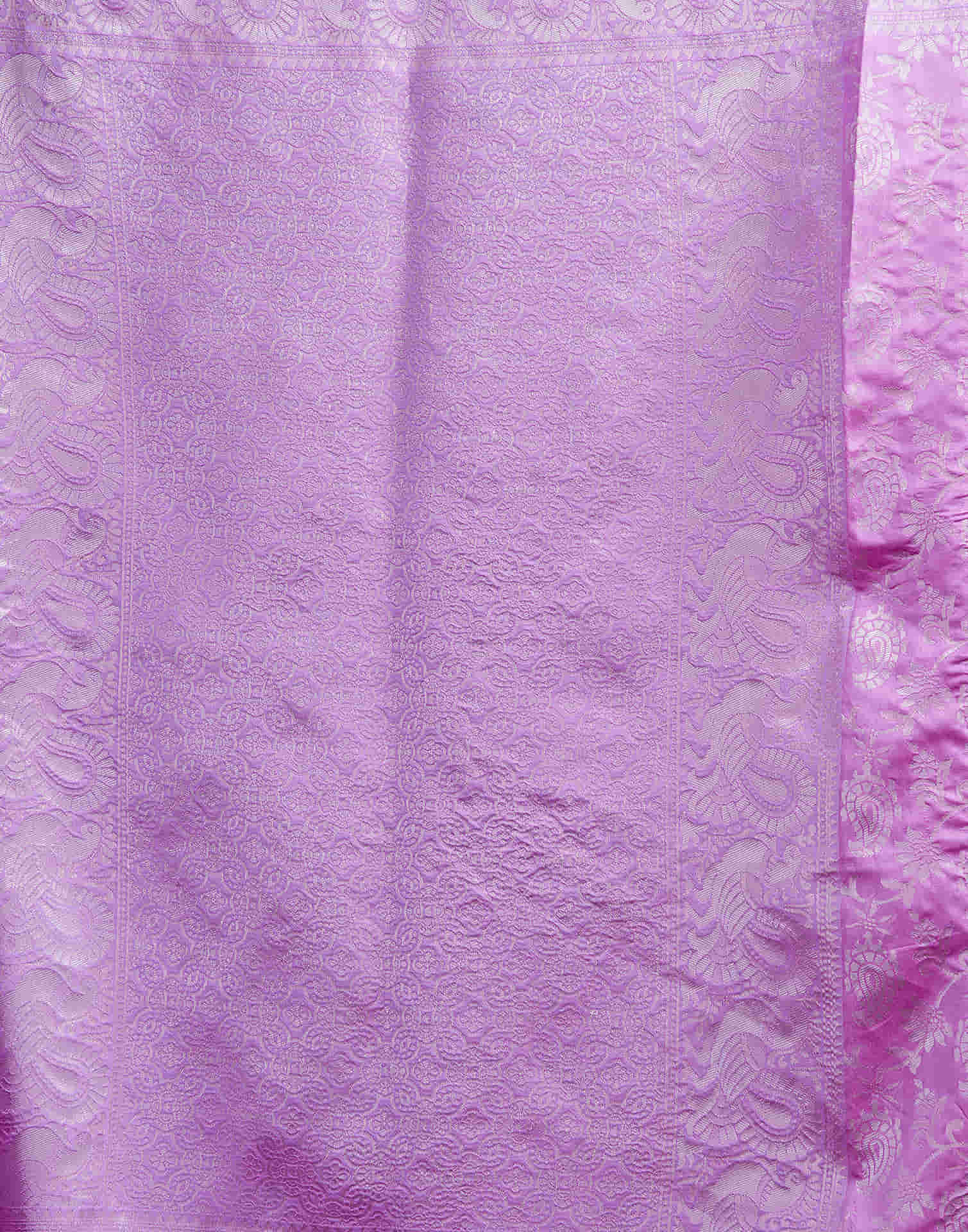 Light Purple Silk Woven Banarasi Saree - Image 8