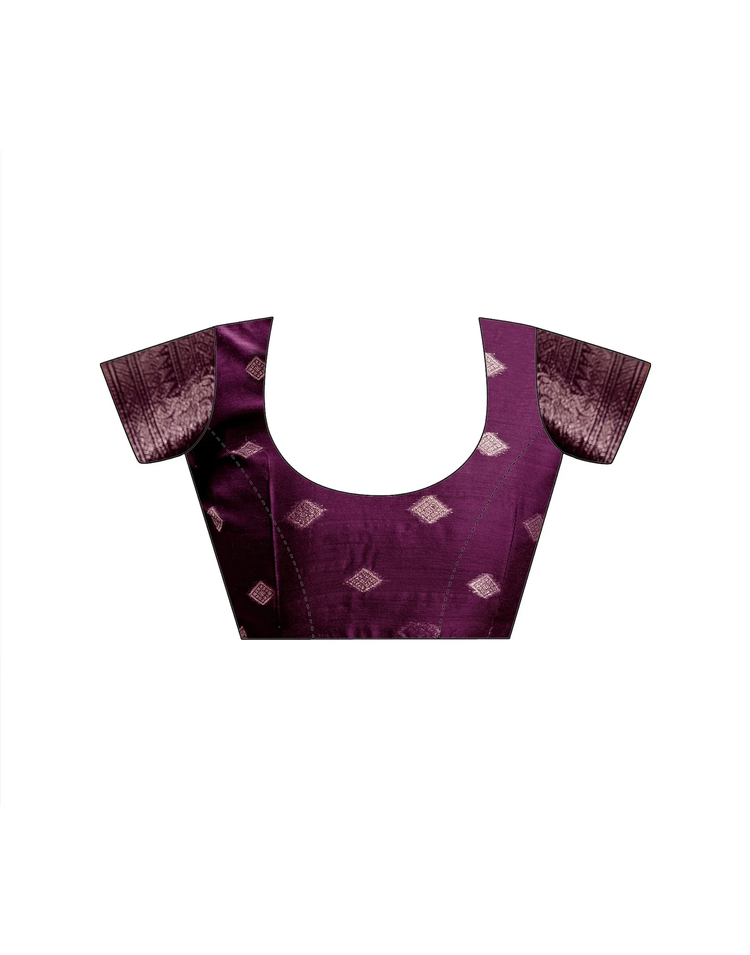 Magenta Chanderi Cotton Woven Banarasi Saree - Image 13