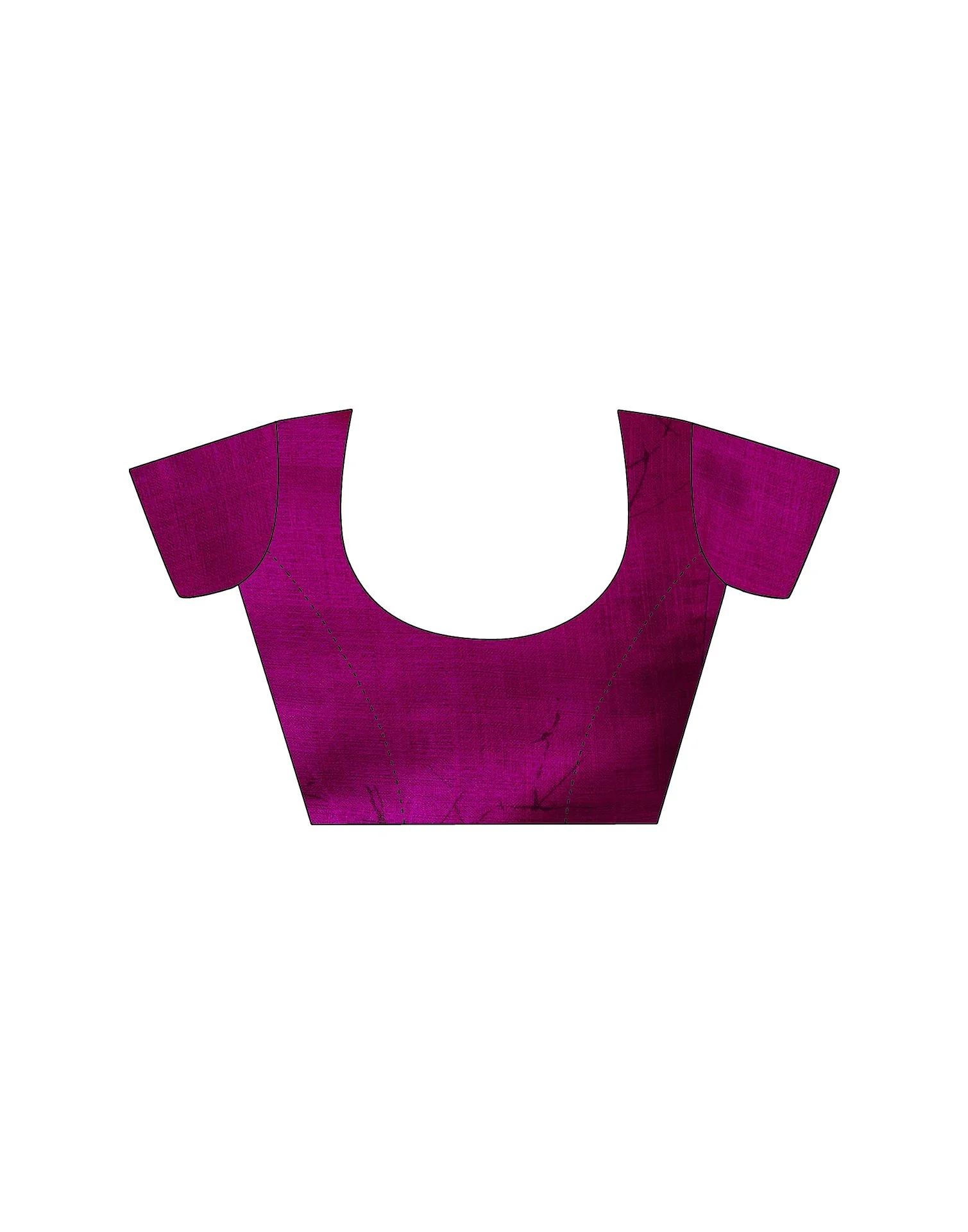 Magenta Khadi Printed Saree - Image 14