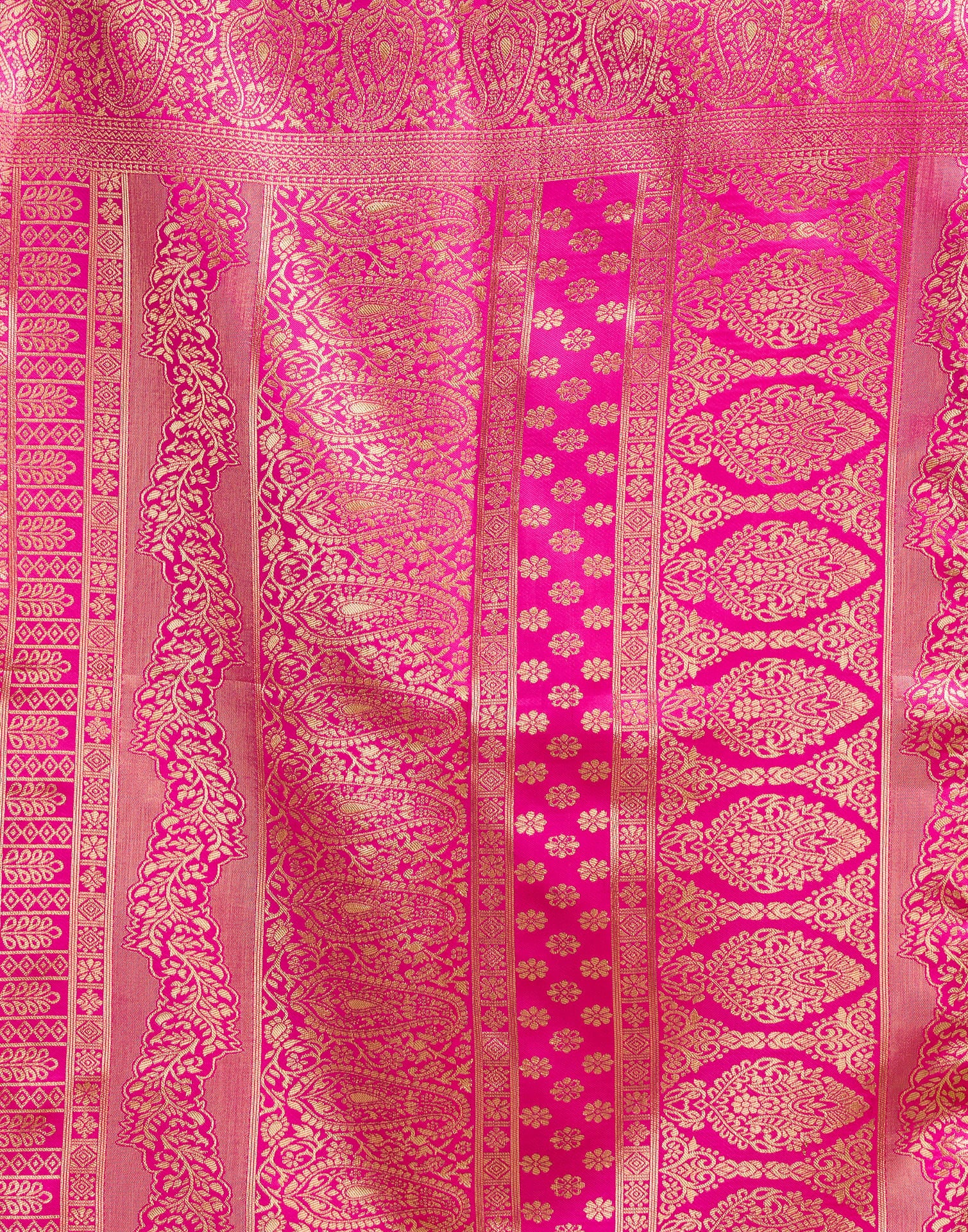 Pink Silk Blend Woven Banarasi Saree - Image 10