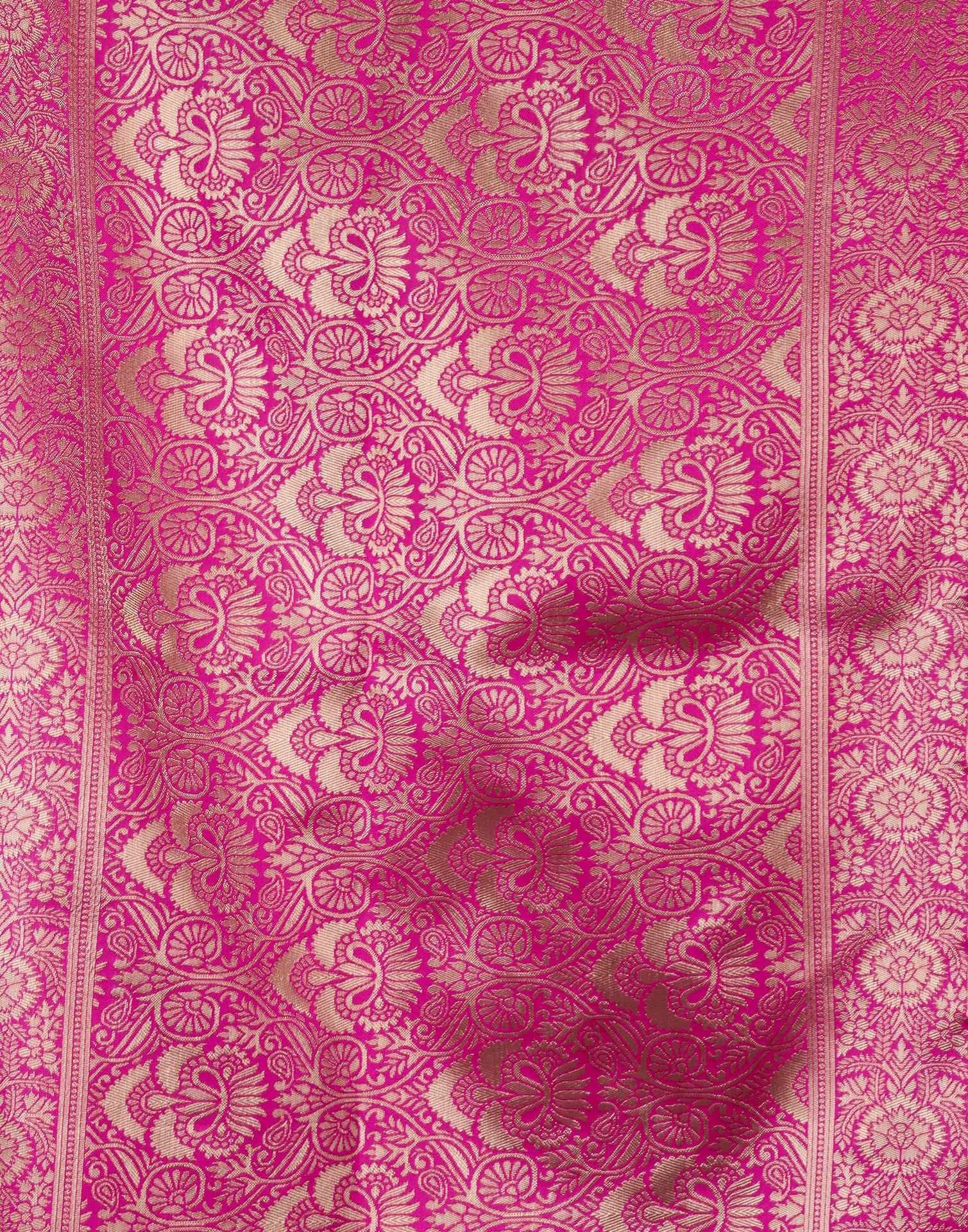 Pink Silk Blend Woven Banarasi Saree - Image 11