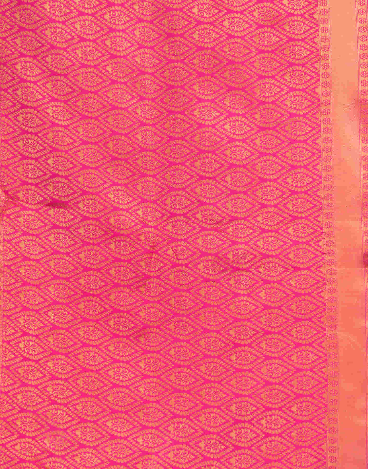 Pink Silk Woven Kanjivaram Saree - Image 8