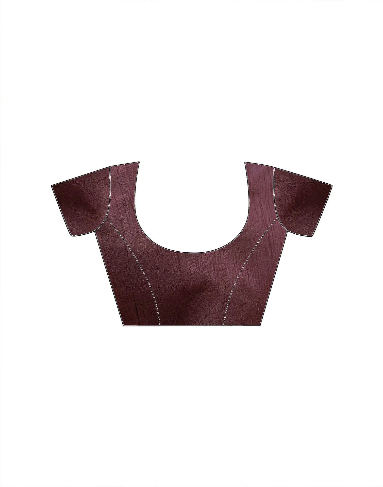 Maroon Chiffon Foil Printed Saree - Image 11