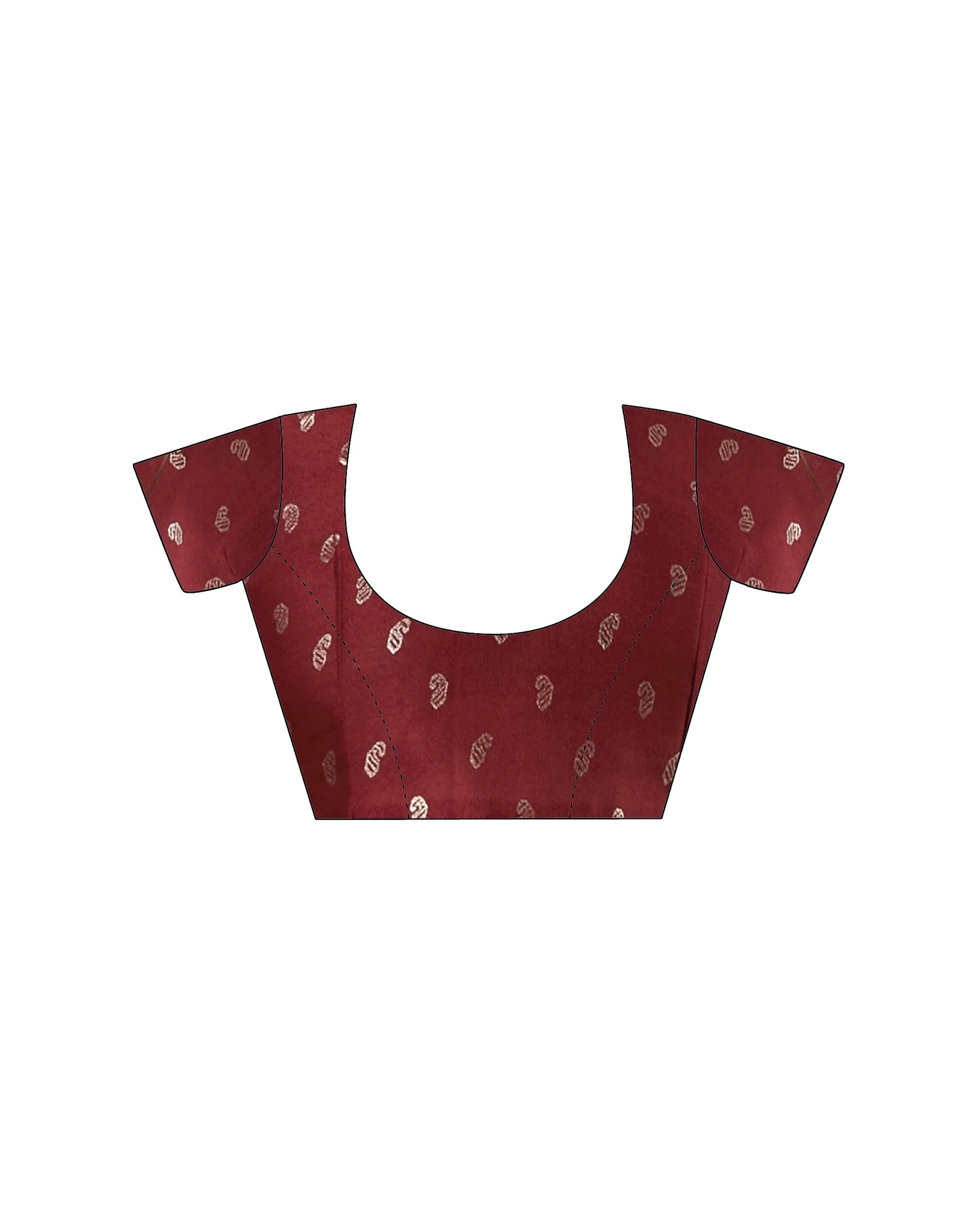 Maroon Georgette Floral Printed Saree - Image 9