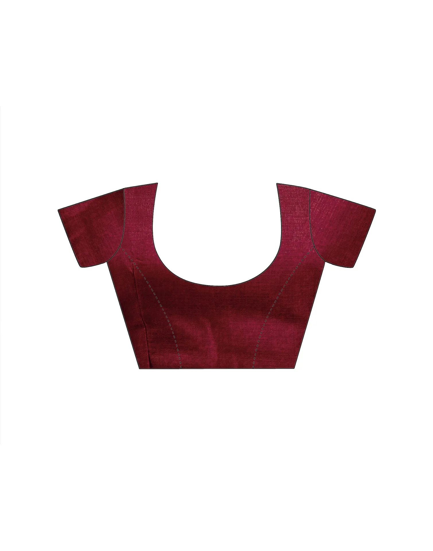 Maroon Khadi Floral Printed Saree - Image 15