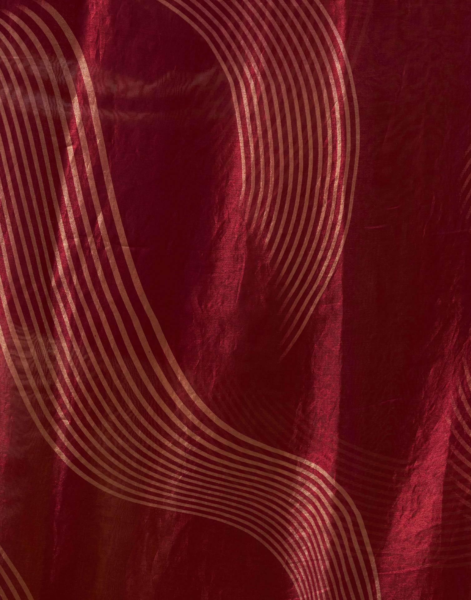 Maroon Organza Printed Swarovski Saree - Image 8