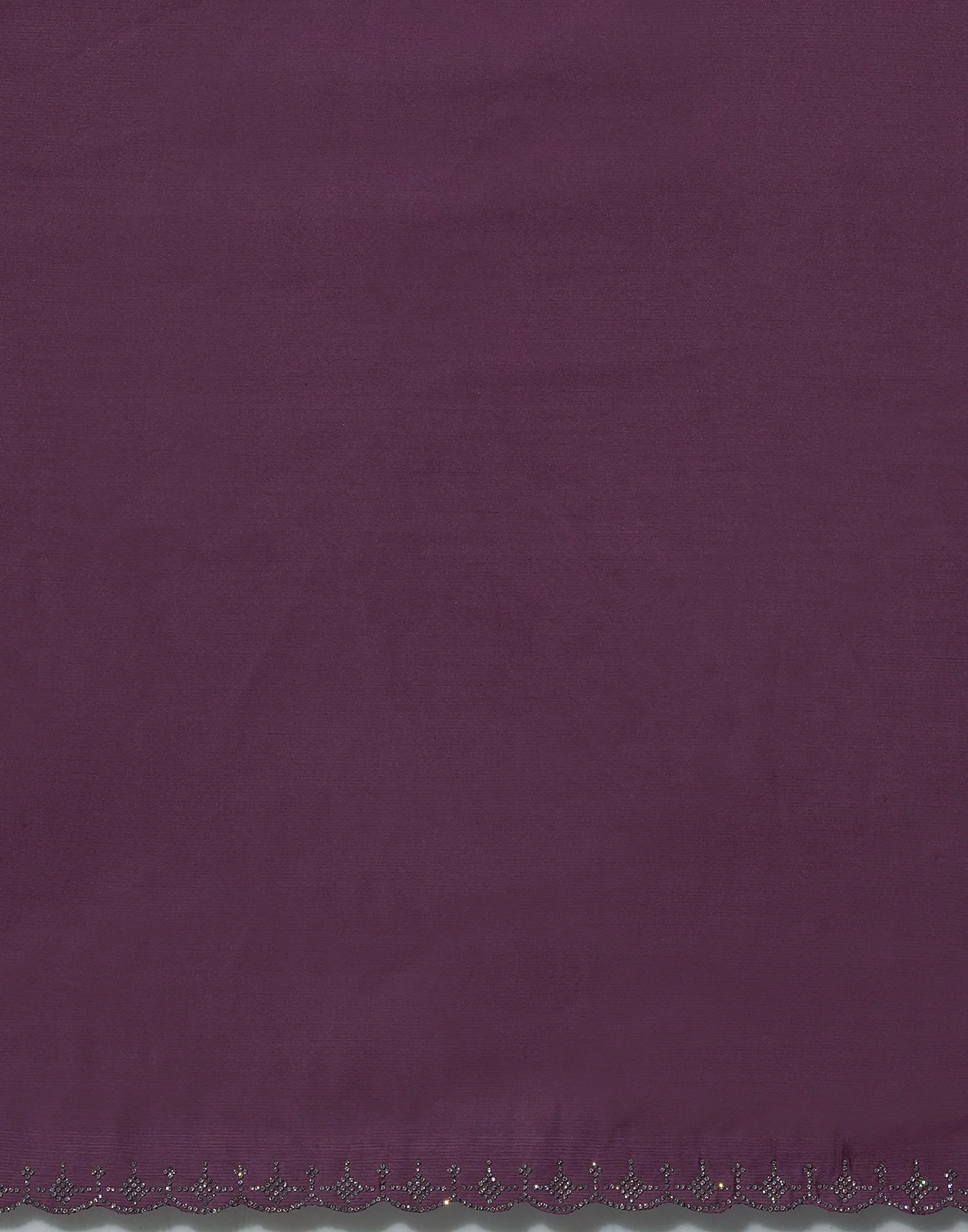 Mauve Chiffon Stone Work Swarovski Saree - Image 7