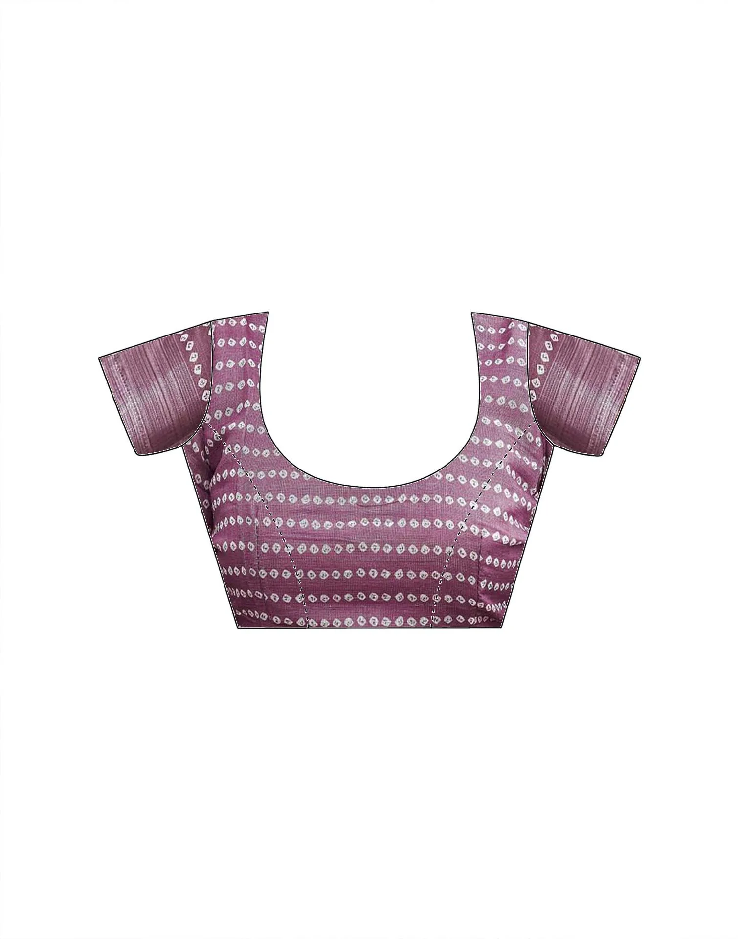 Mauve Linen Printed SareeĀ - Image 9