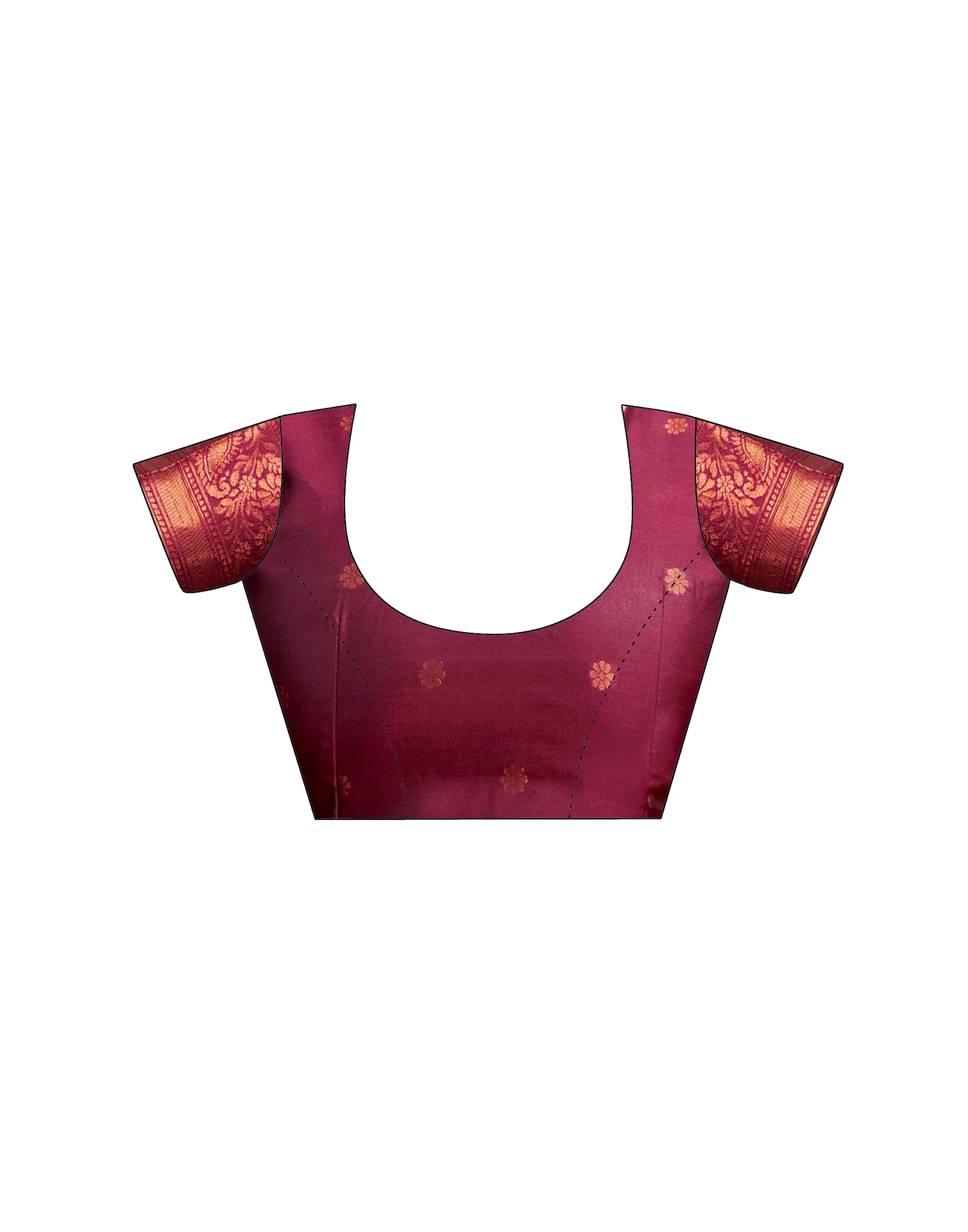 Mauve Silk Woven Kanjivaram Saree - Image 9