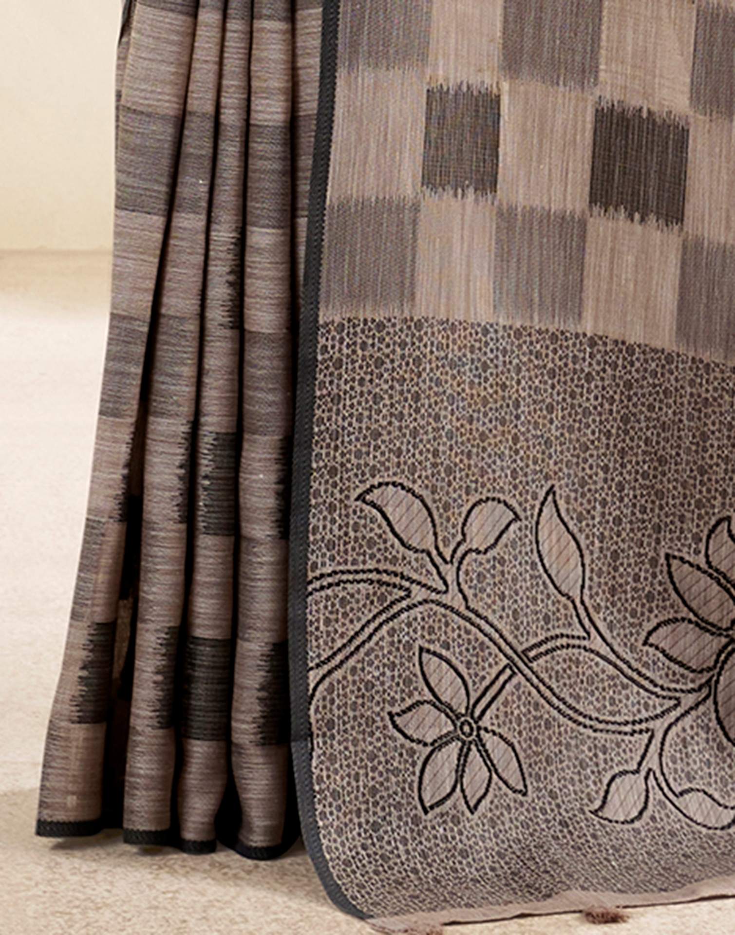 Mauve Silk Woven Saree - Image 6