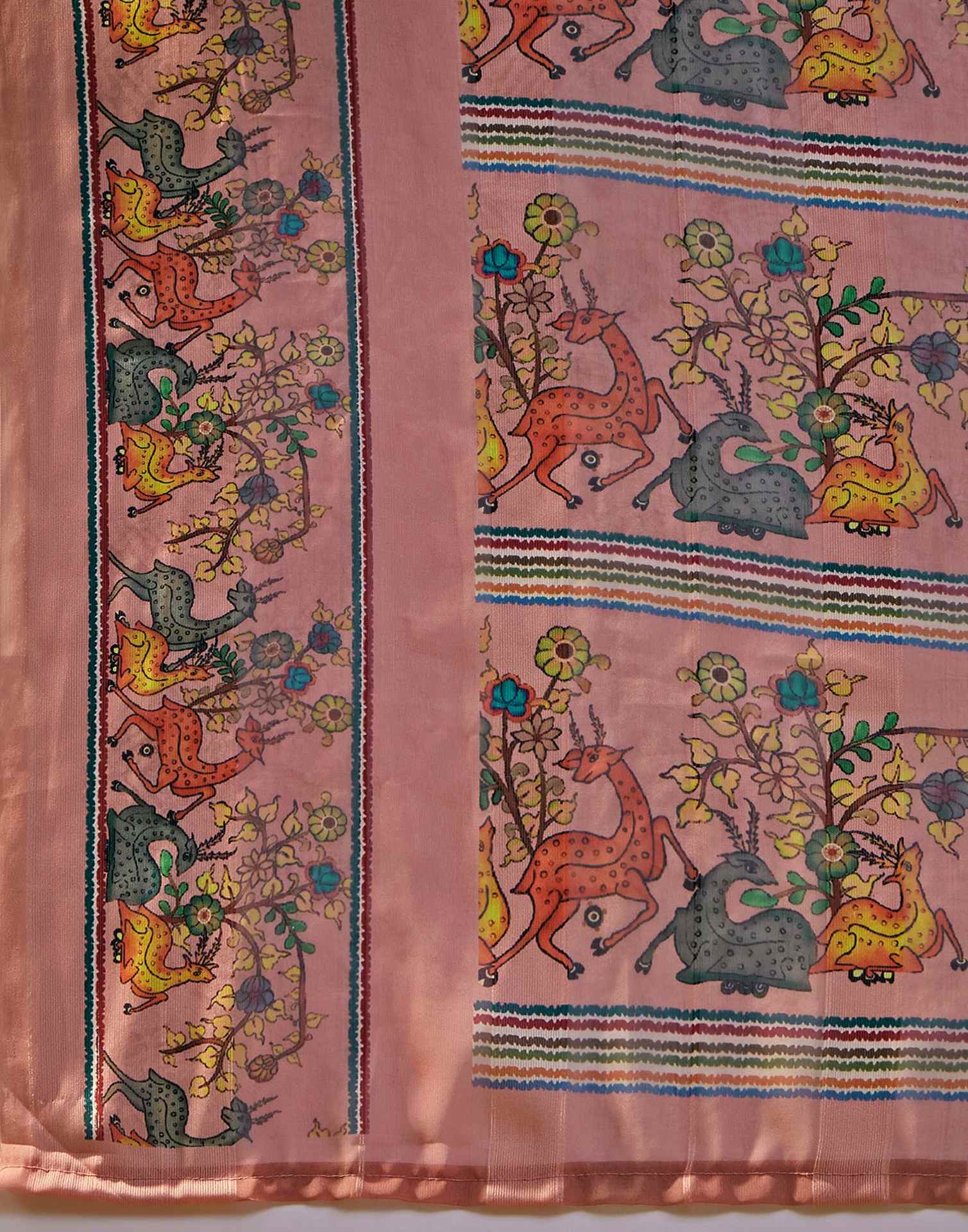 Multicoloured Georgette Printed Saree - Image 9