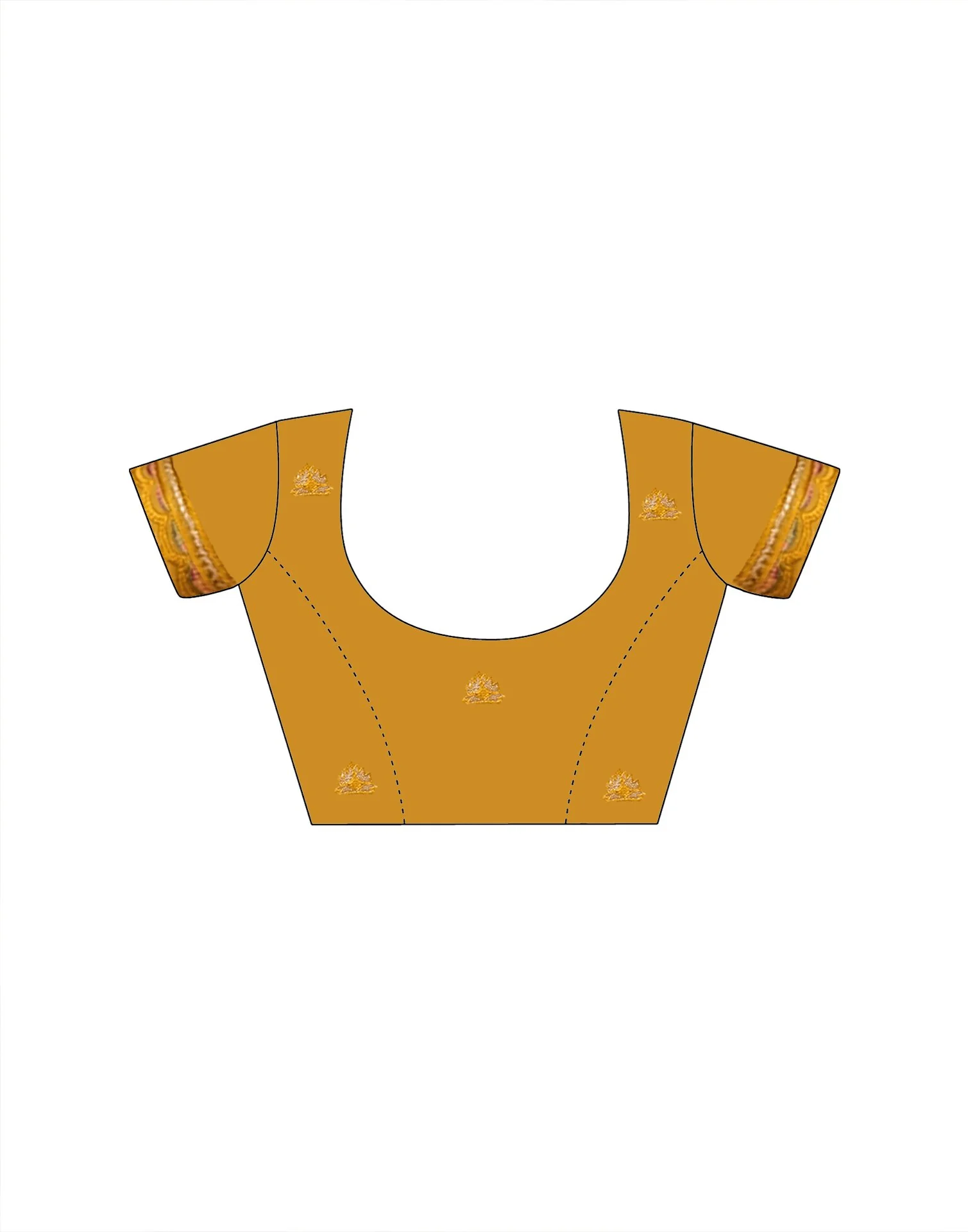 Mustard Shimmer Silk Stone Work Embroidery Saree - Image 14