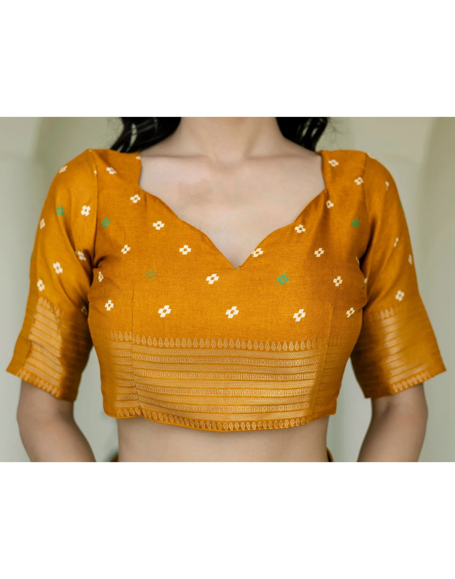 Mustard Yellow Silk Printed Patola Saree - Image 15