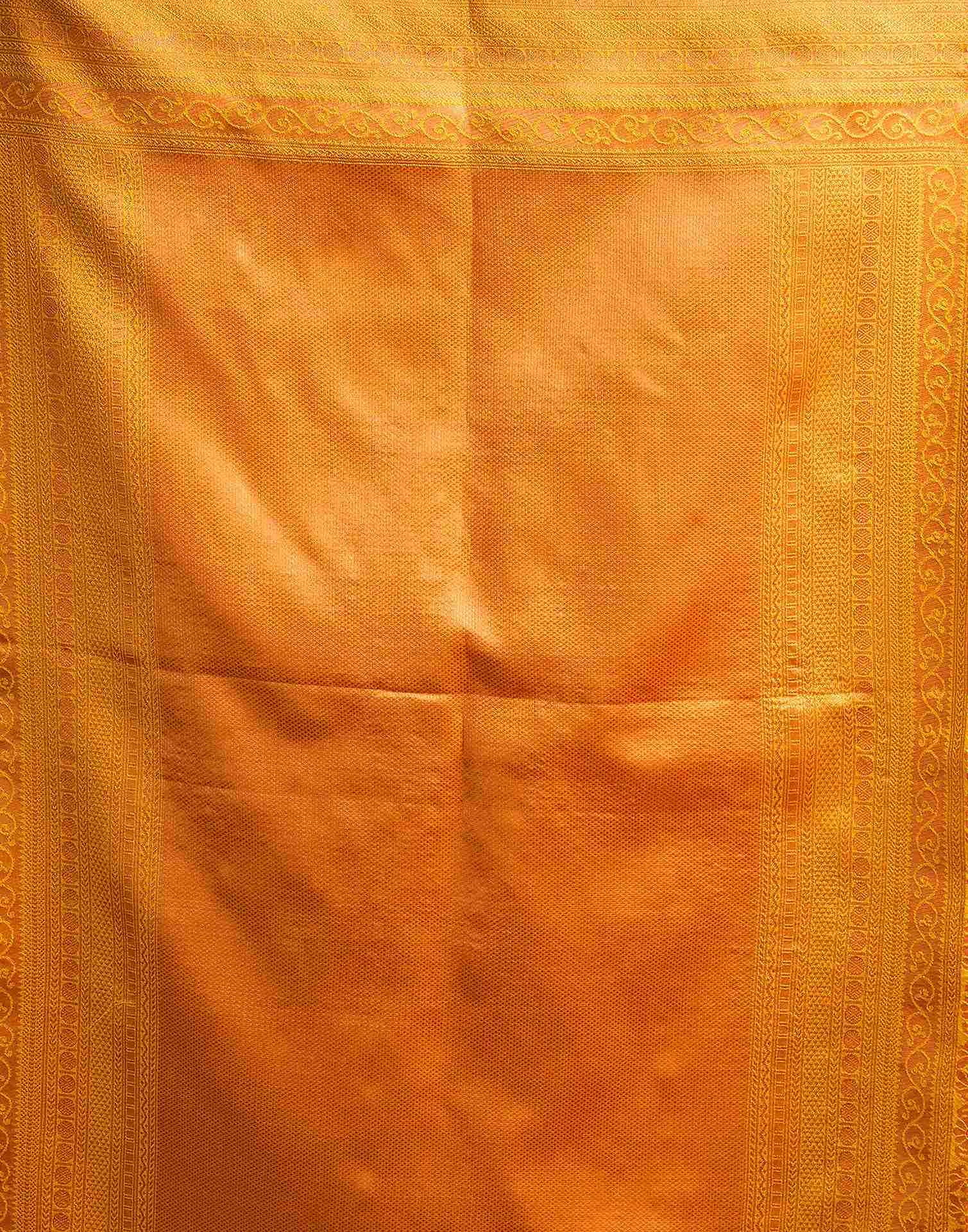 Mustard Yellow Silk Woven Kanjivaram Saree - Image 8