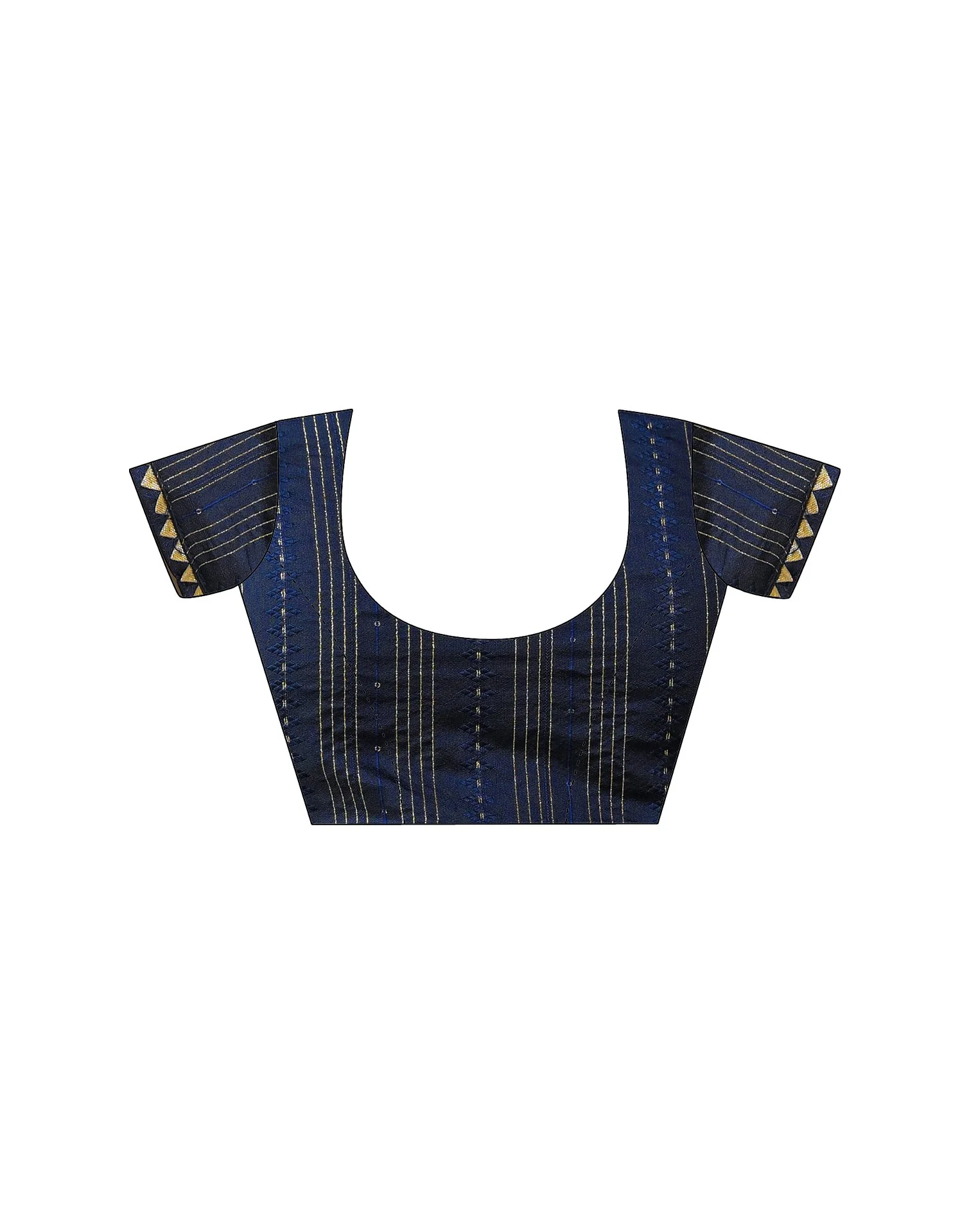 Navy Blue Georgette Printed Bandhani Saree - Image 12