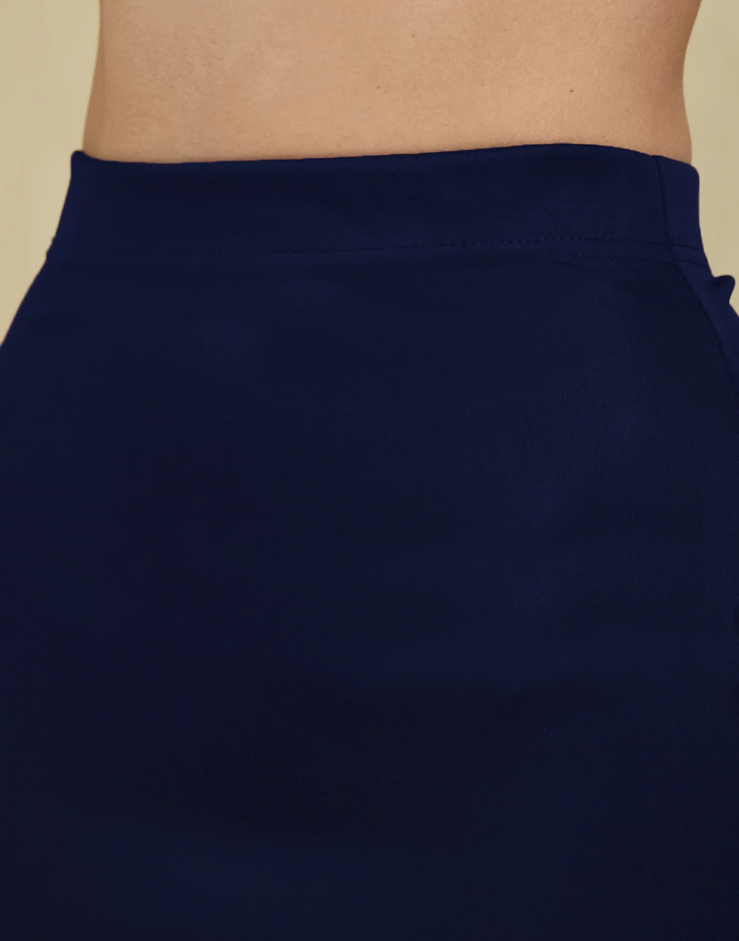 Navy Blue Lycra Plain Elastic Waist Shapewear - Image 8