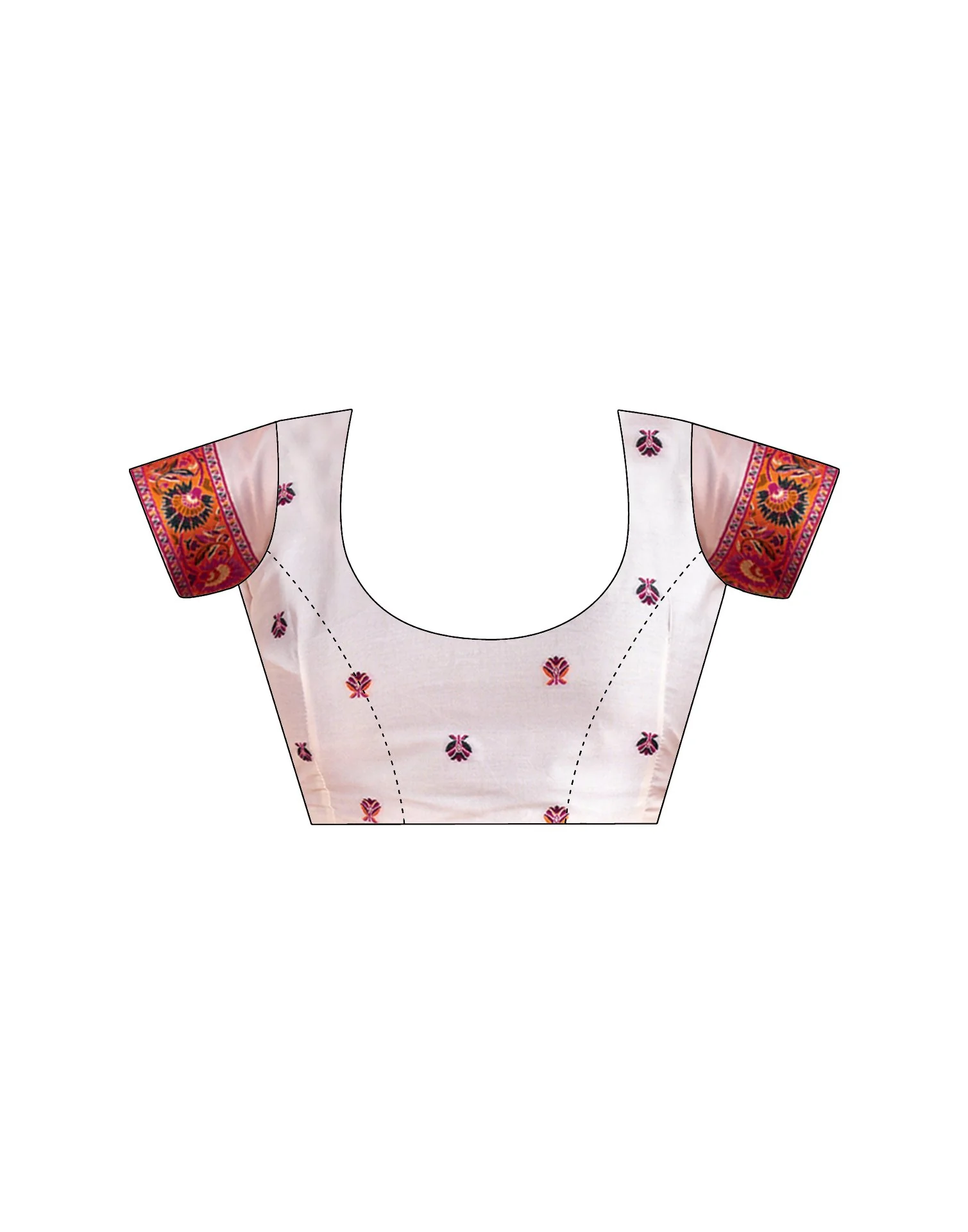 Off White Silk Woven Patola Saree - Image 9