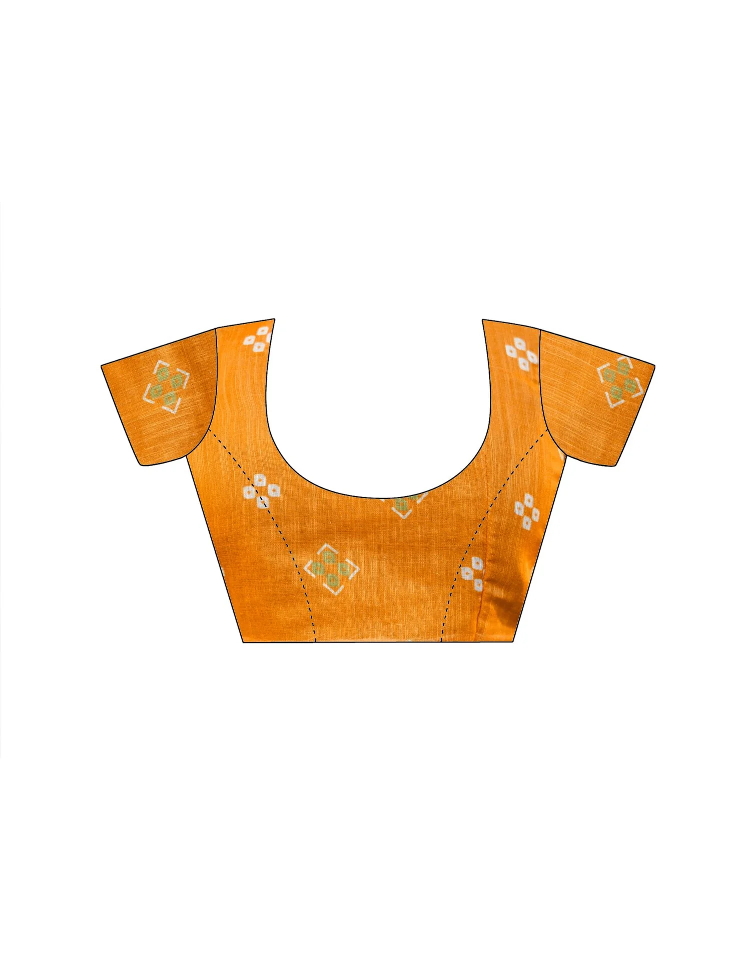 Vat Savitri Special Orange Linen Bandhani Printed Saree - Image 14