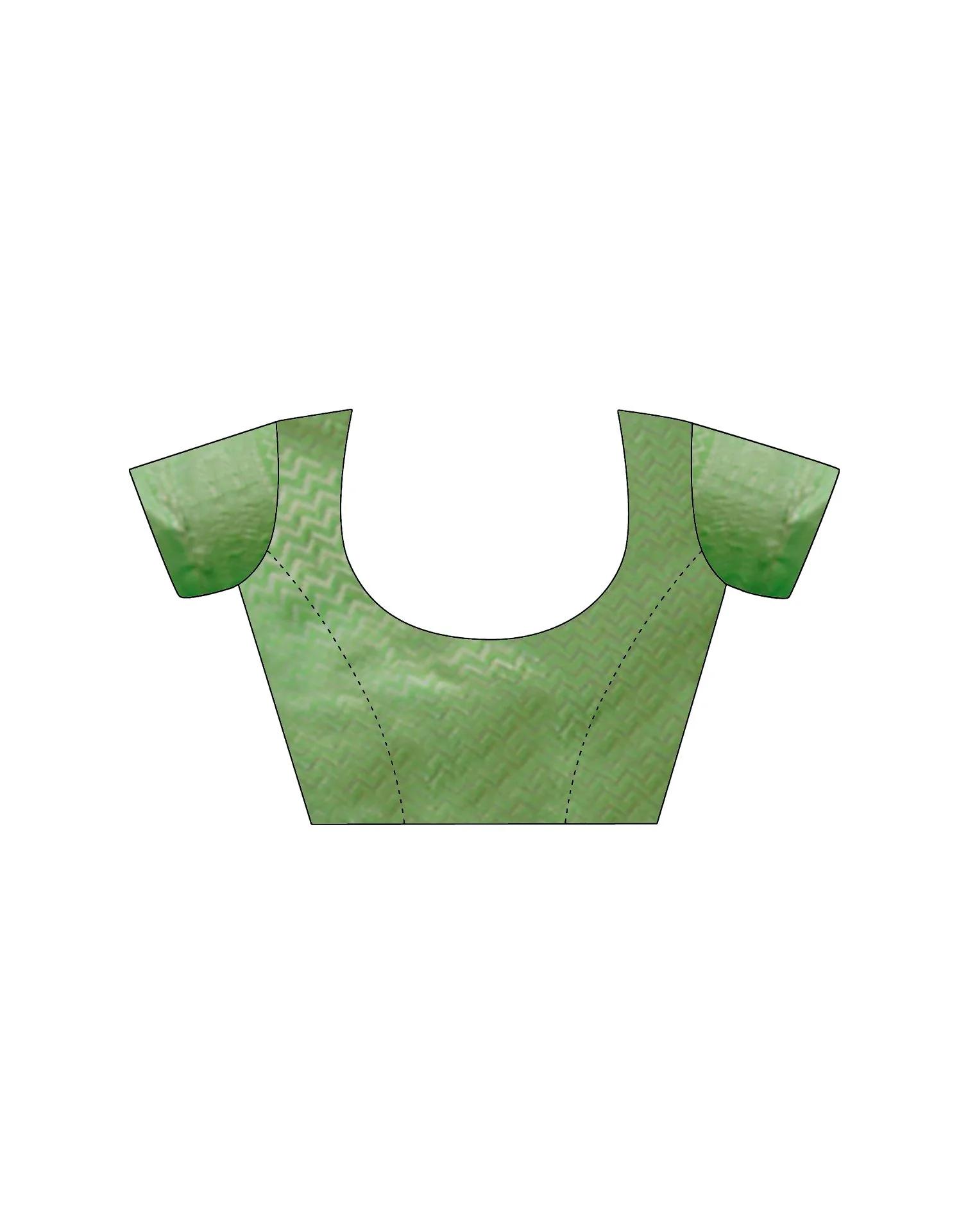 Parrot Green Silk Woven Saree - Image 14