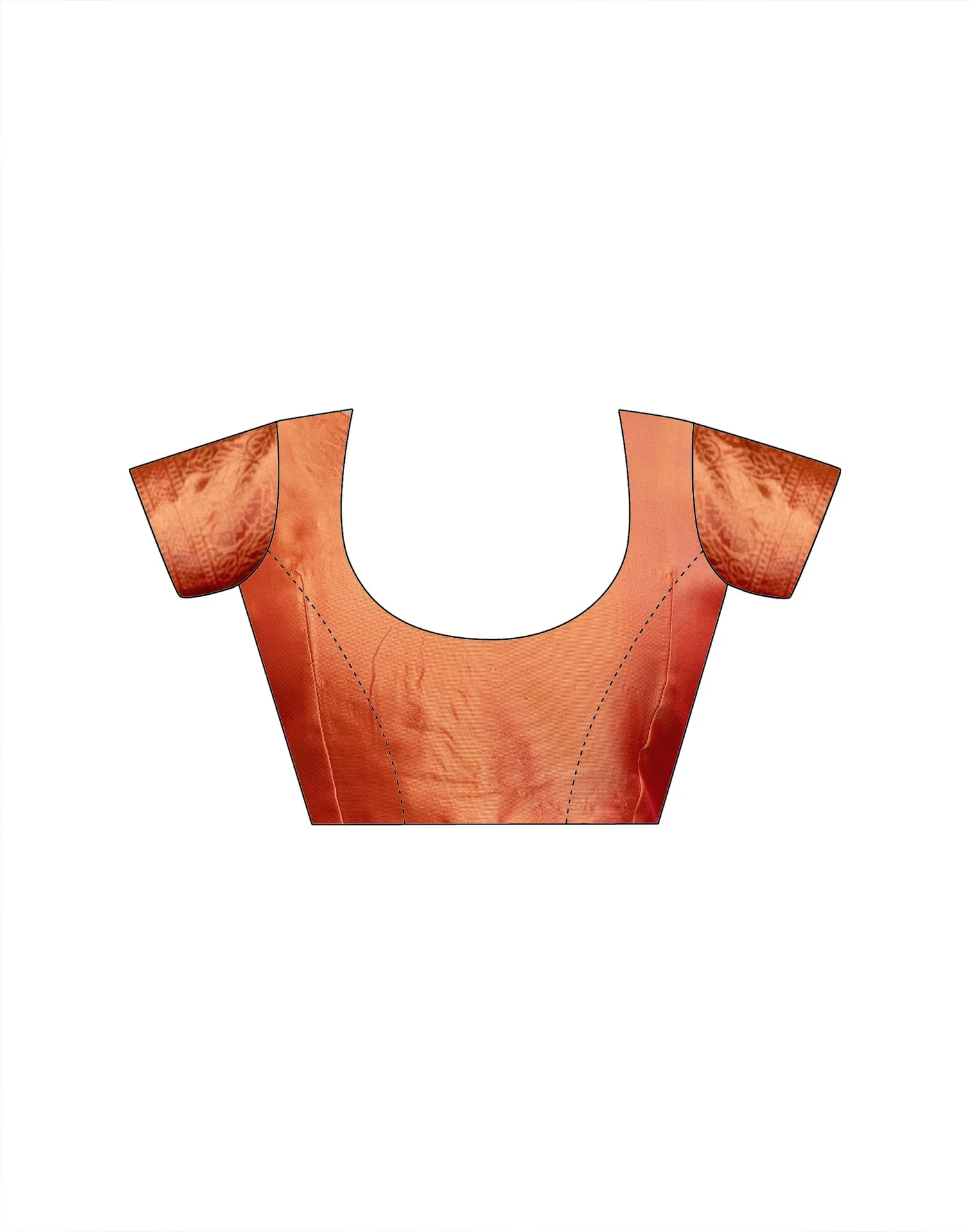 Peach Silk Woven Kanjivaram Saree - Image 11