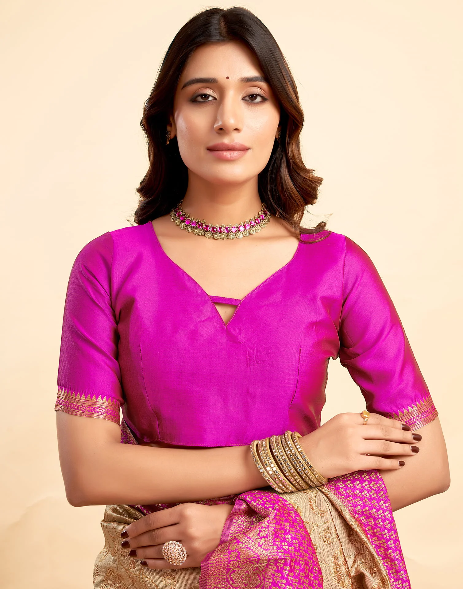 Peanut Brown Silk Woven Banarasi Saree - Image 8