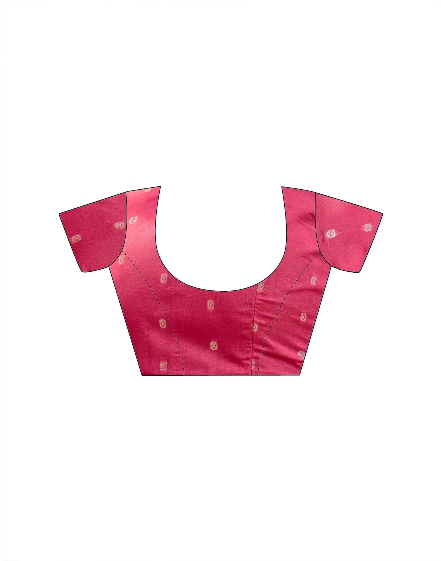 Pink Chiffon Bandhani Printed Embroidery Saree - Image 10