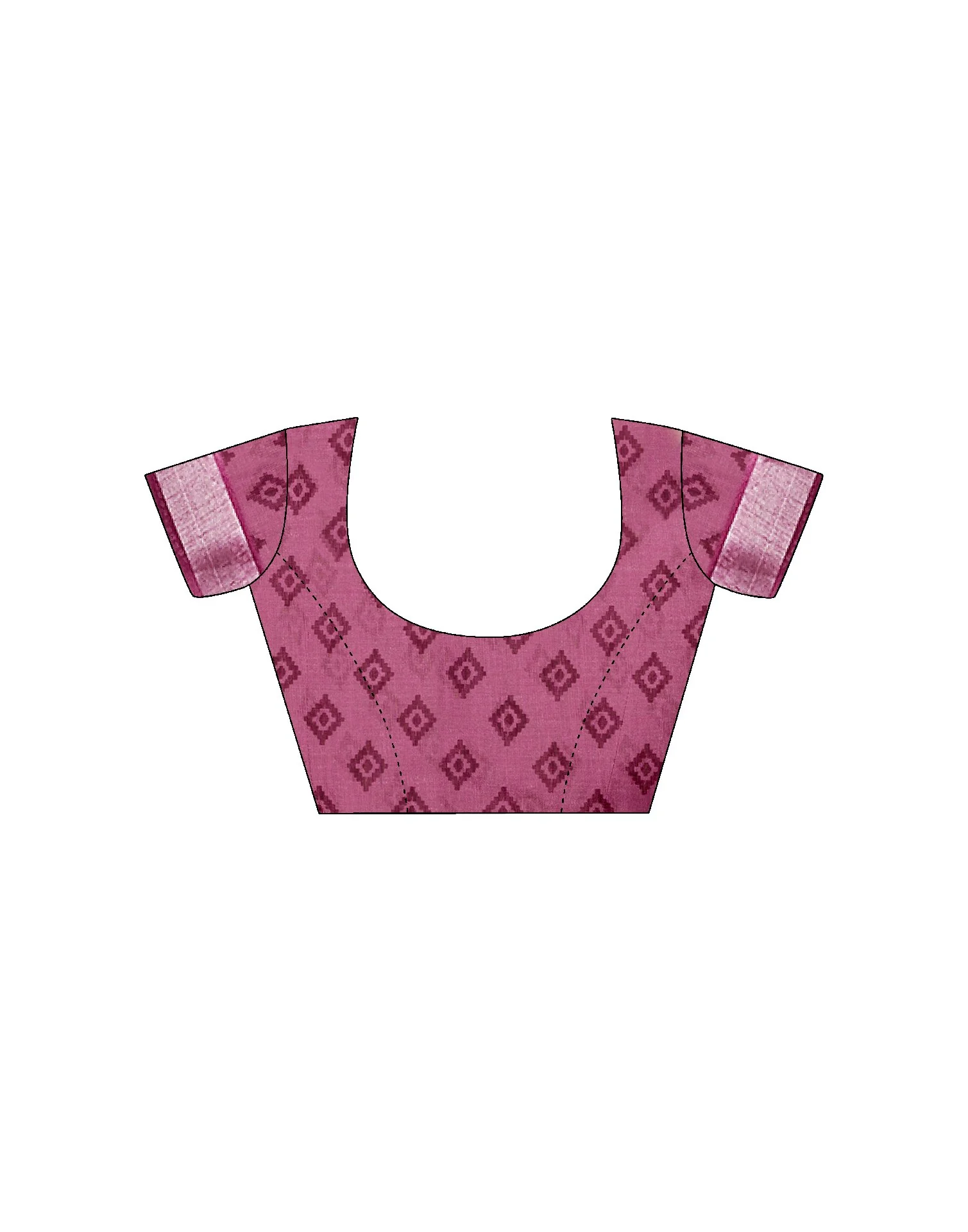 Pink Cotton Linen Bandhani Printed Saree - Image 9