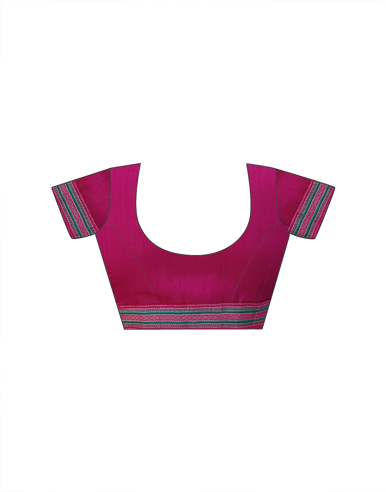 Pink Georgette Laheriya Printed Saree - Image 12
