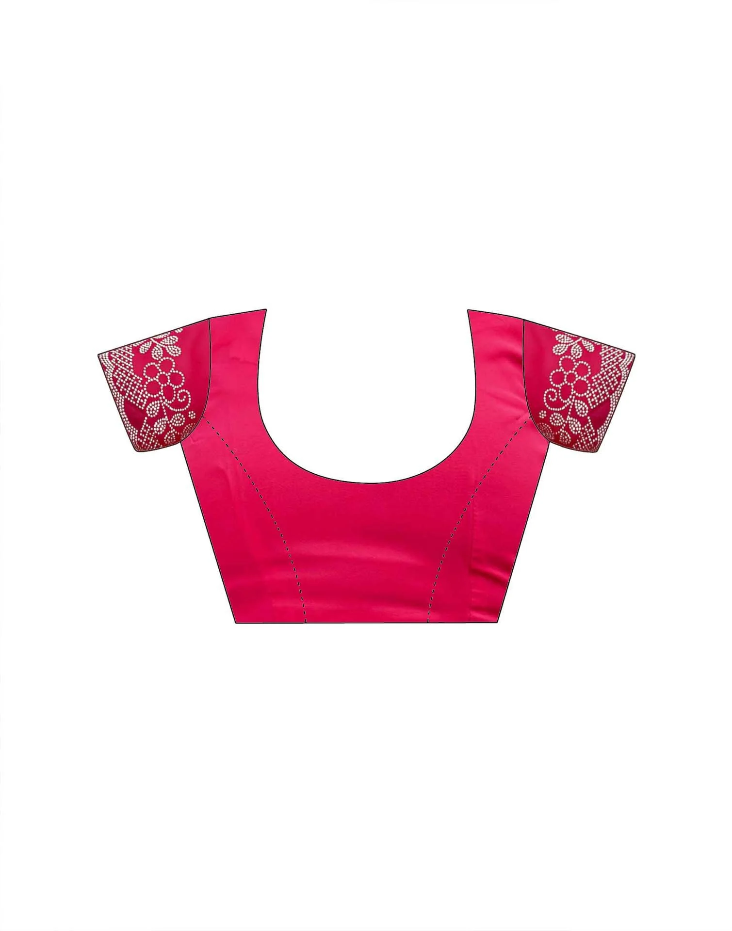 Pink Georgette Stone Work Swarovski Saree - Image 11