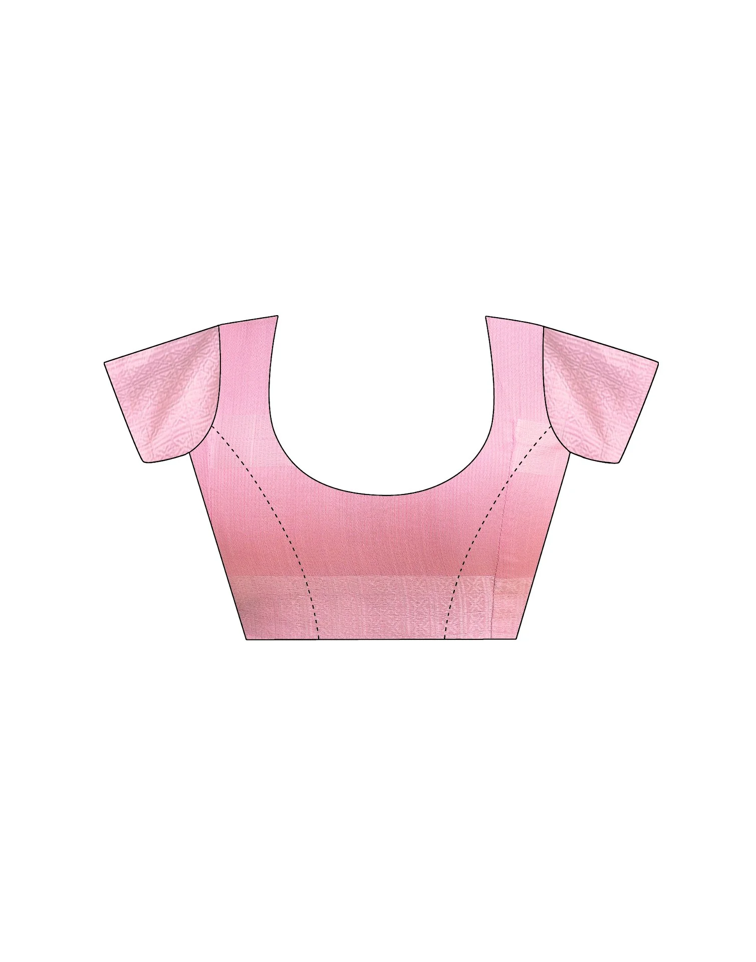 Pink Linen Woven Saree - Image 12