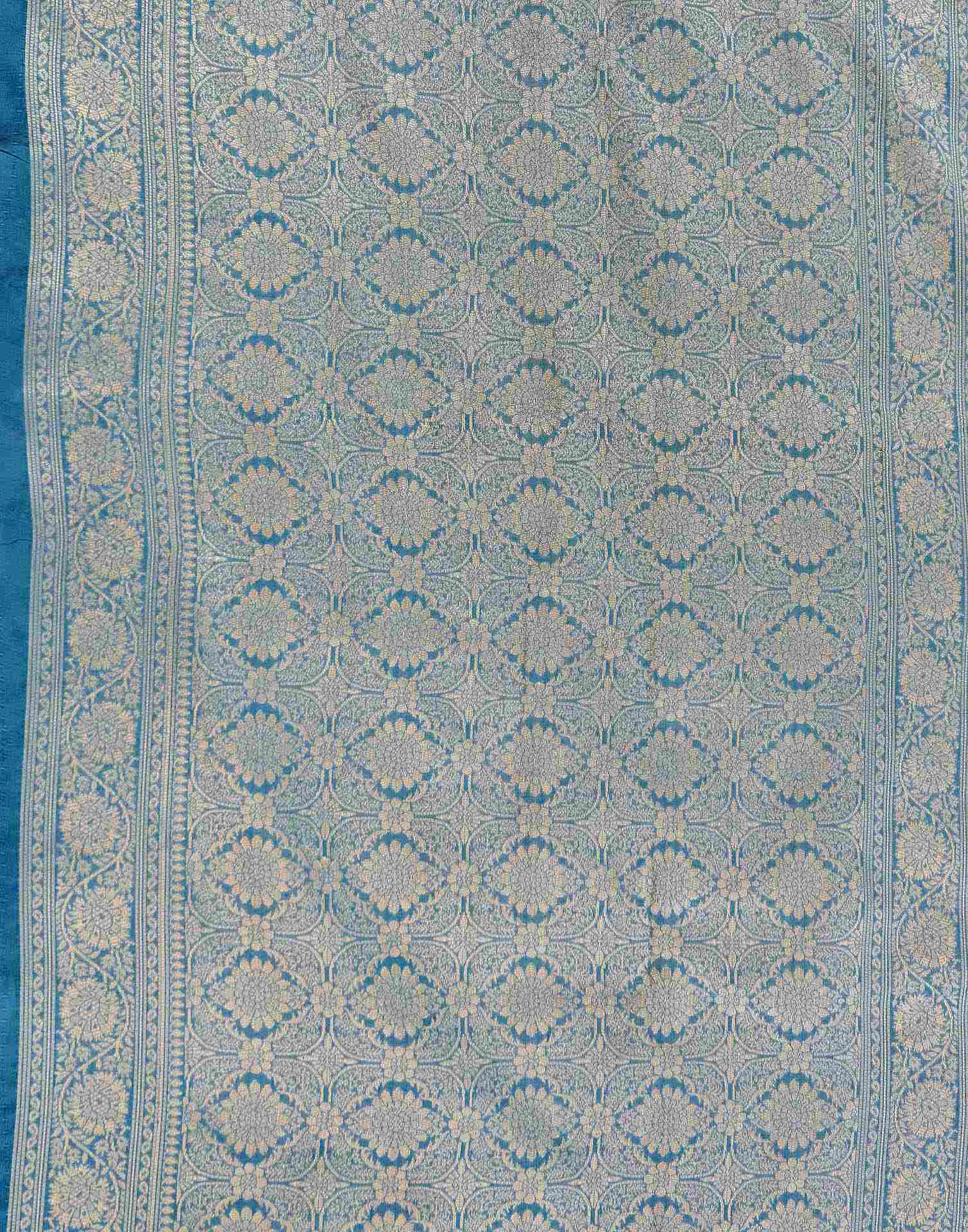 Pink Shimmer Silk Woven Banarasi Saree - Image 9