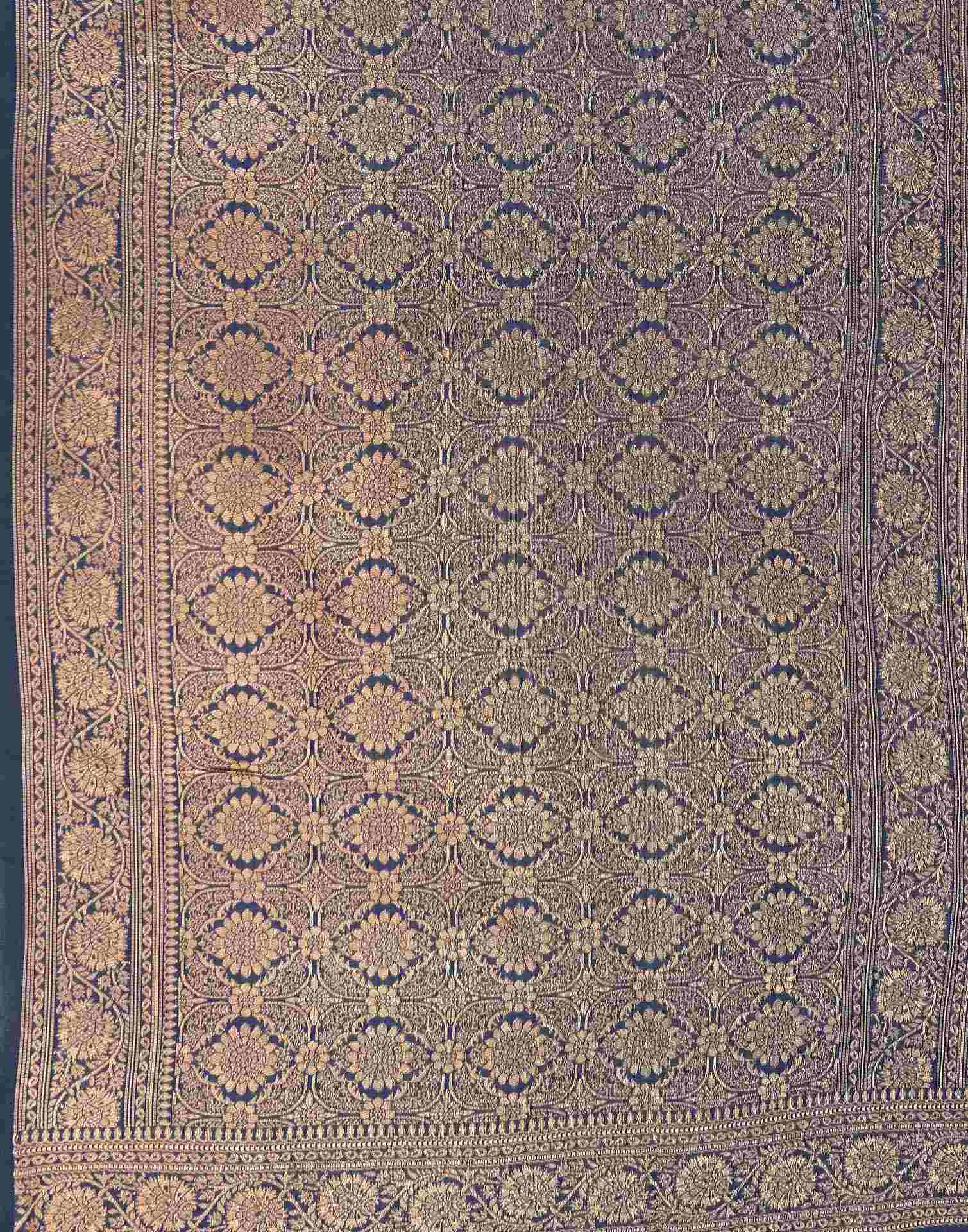 Pink Shimmer Silk Woven Banarasi Saree - Image 8