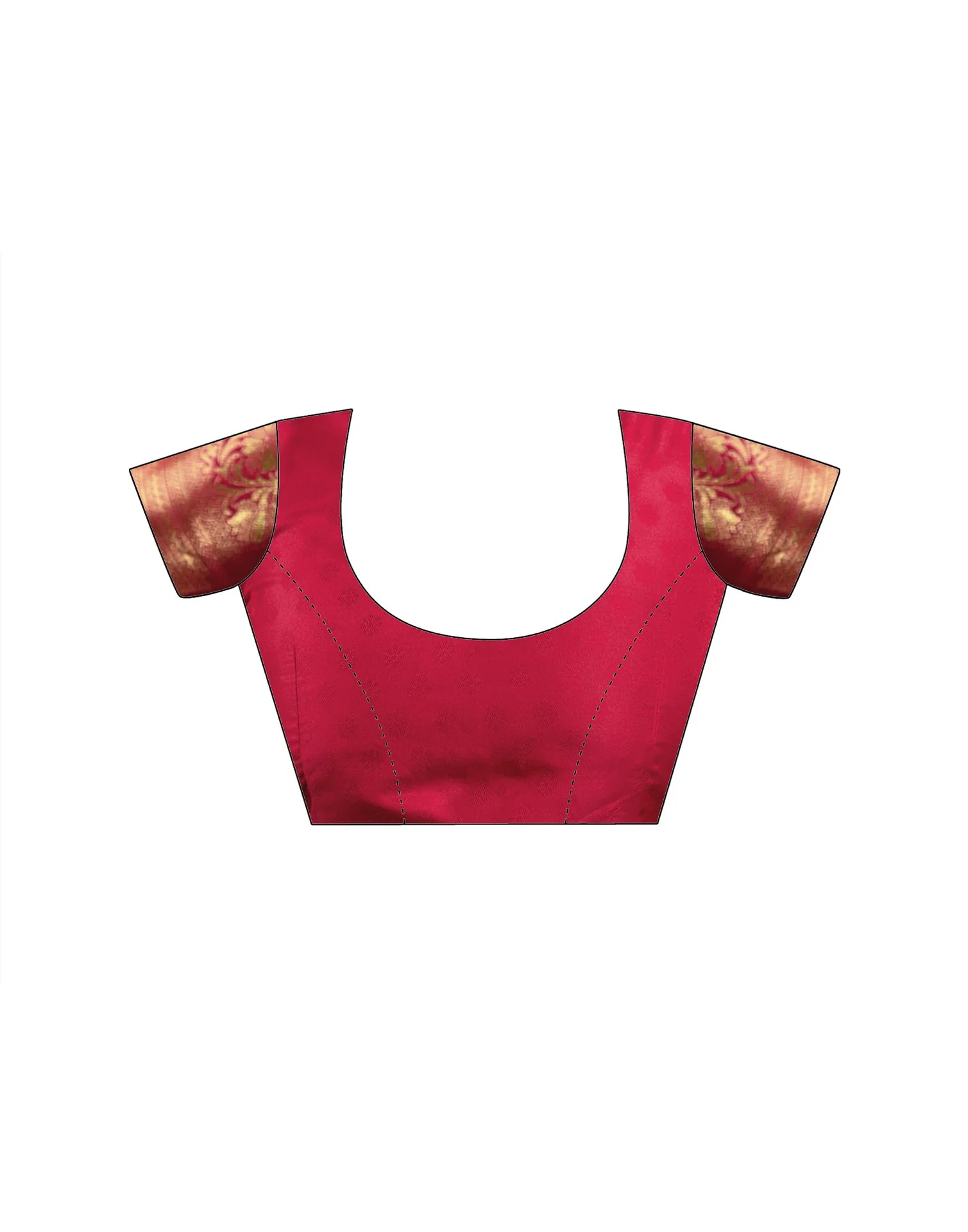 Pink Silk Woven Banarasi Saree - Image 15
