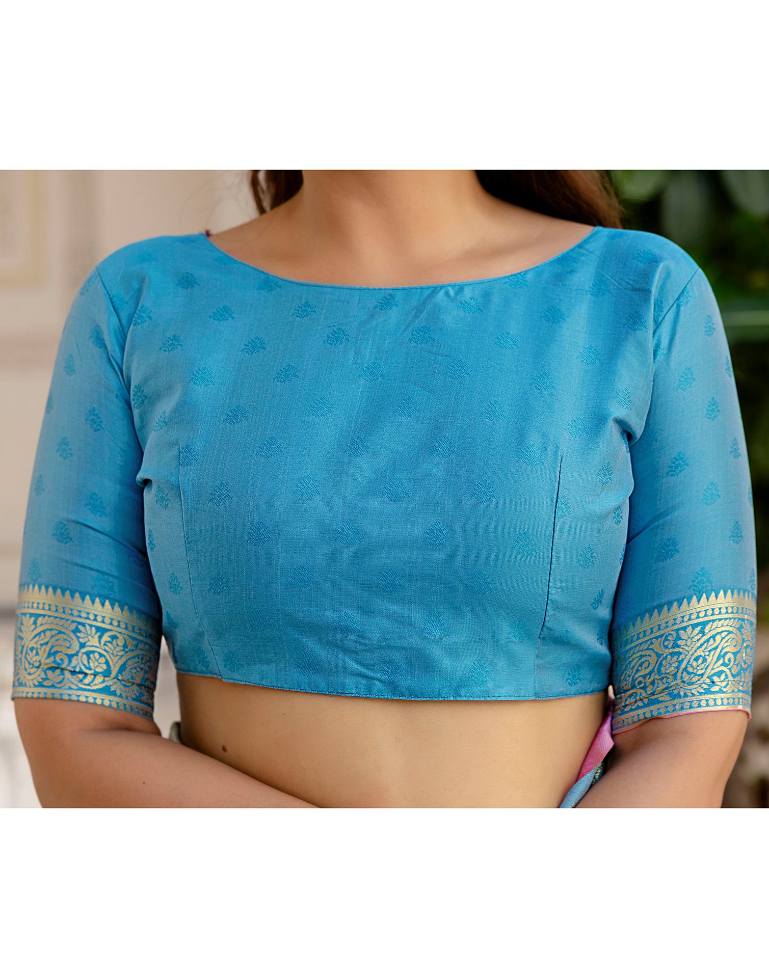 Pink Silk Woven Kanjivaram Saree - Image 13